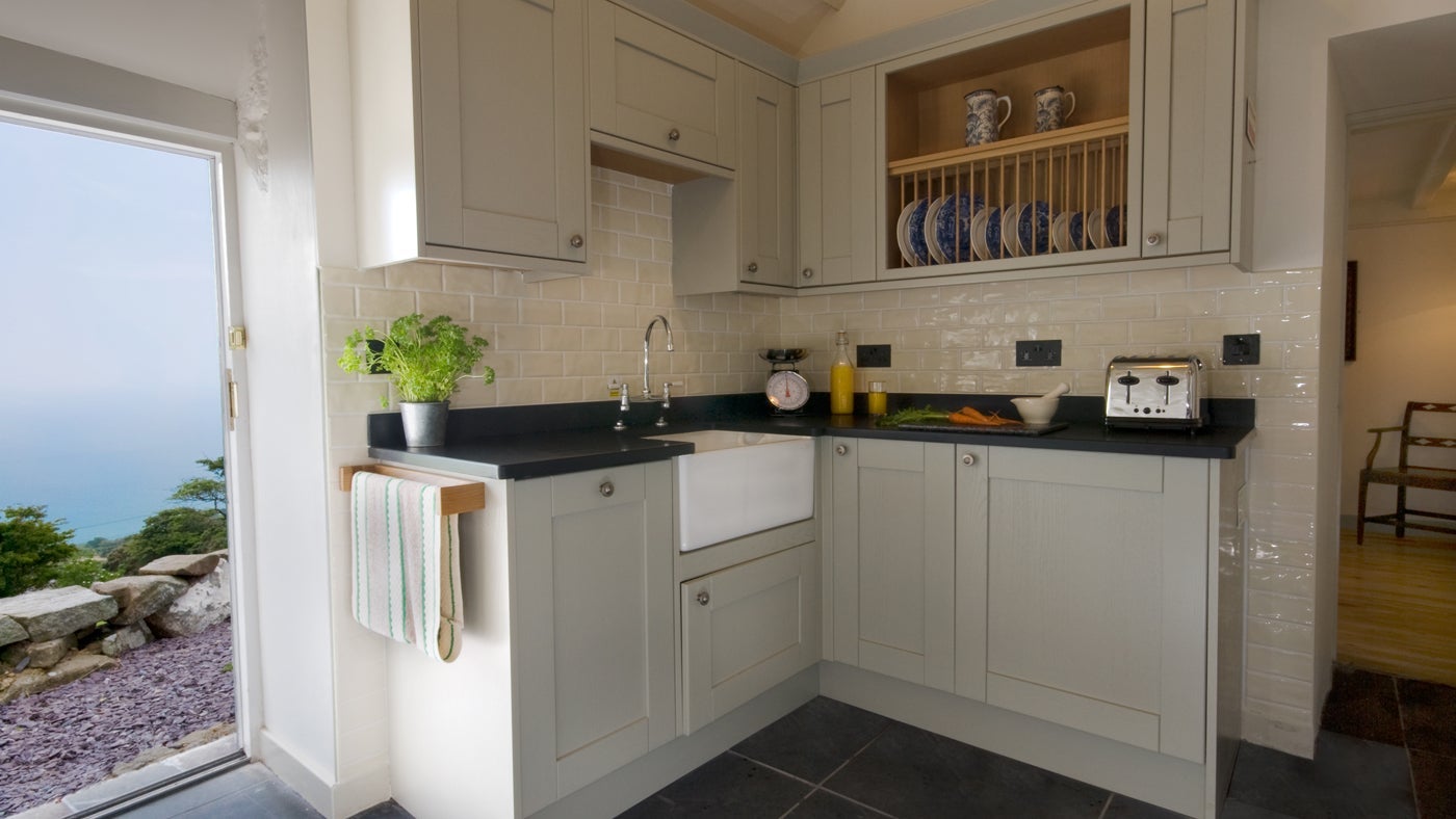 The kitchen at Tan y Bwlch, Rhiw, Llyn Peninsula, Gwynedd