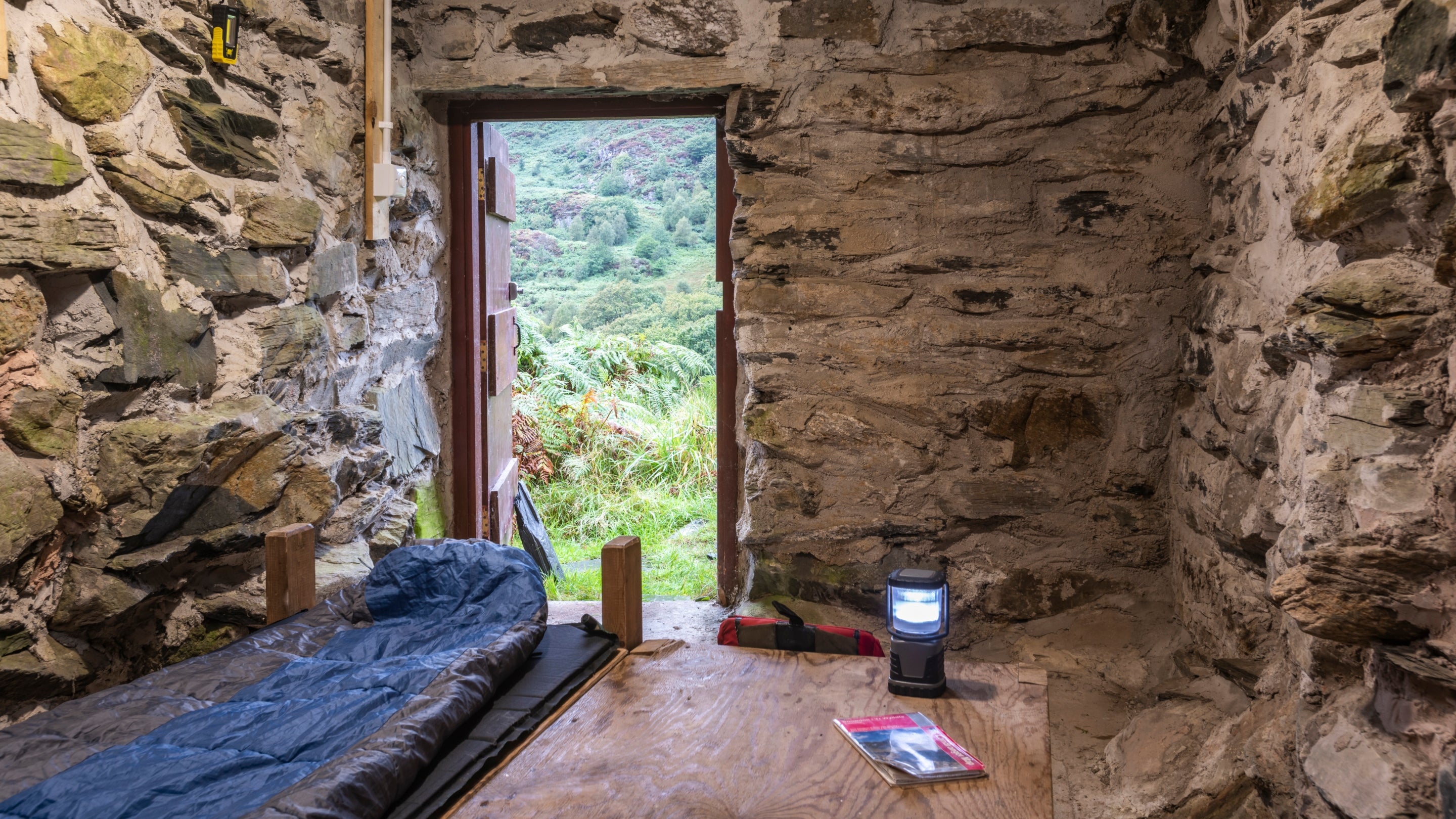 The interior of Tan Y Coed Bothy, Gwynedd