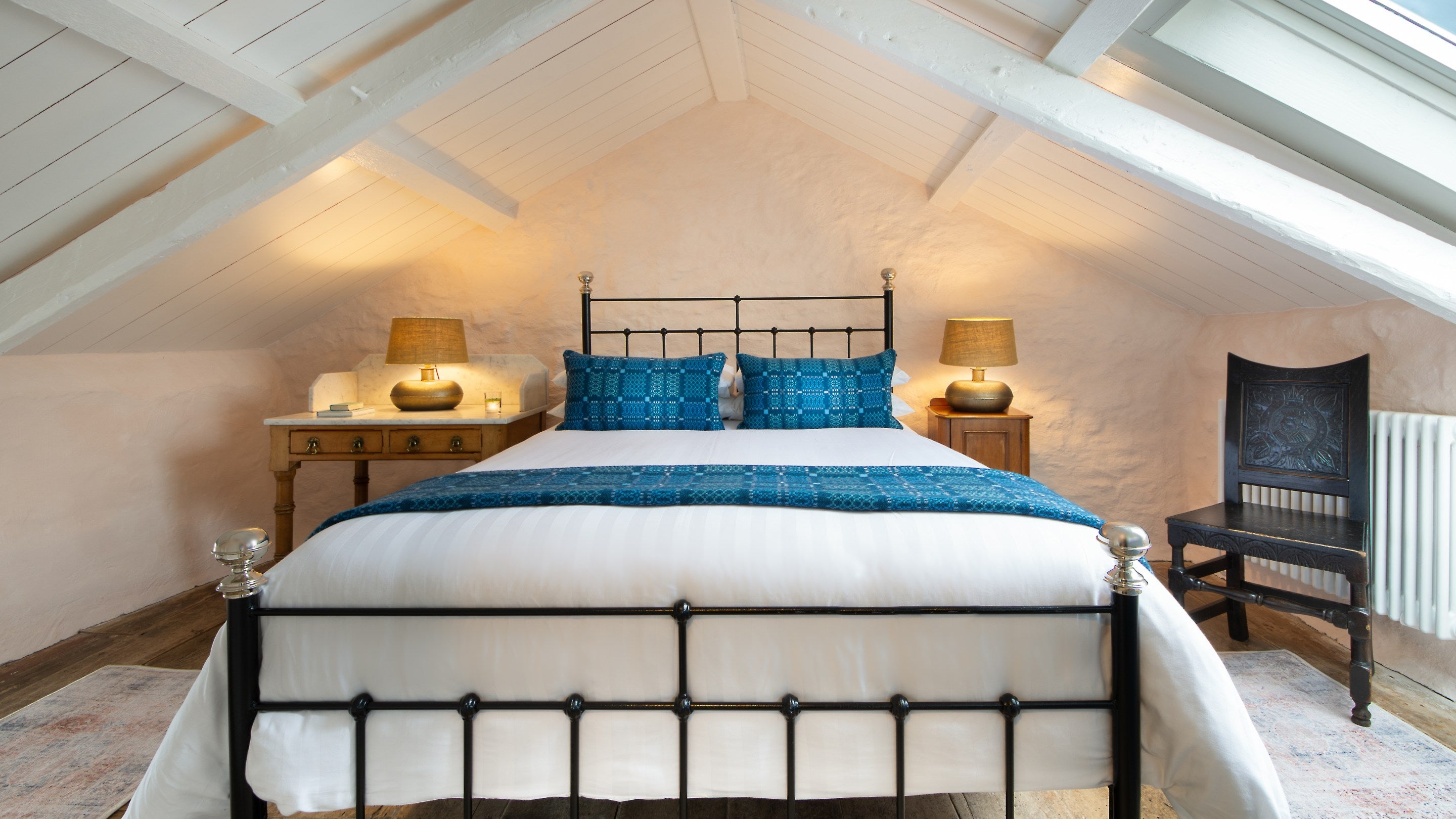 The bedroom at Treleddyd Fawr Cottage, Pembrokeshire