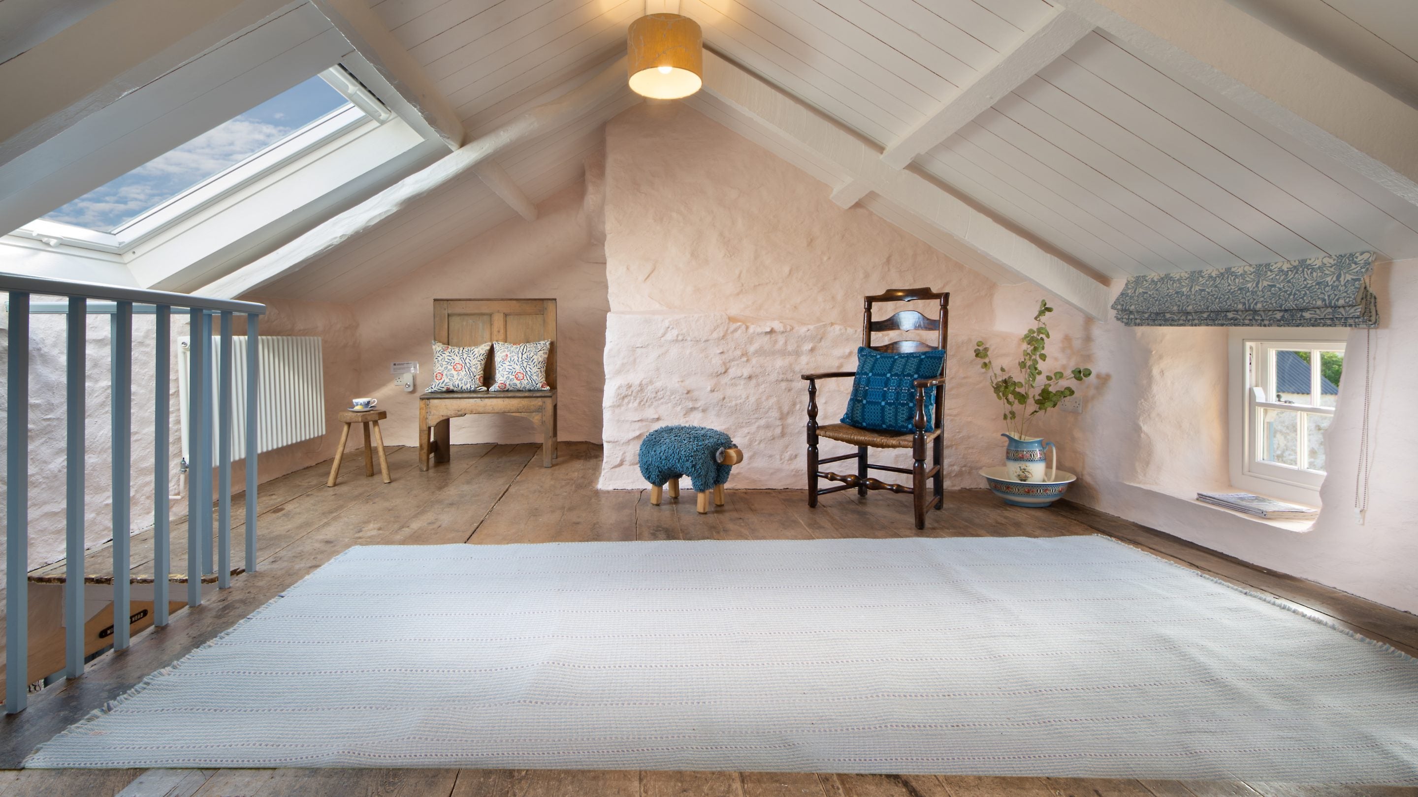 The dressing room at Treleddyd Fawr Cottage, Pembrokeshire