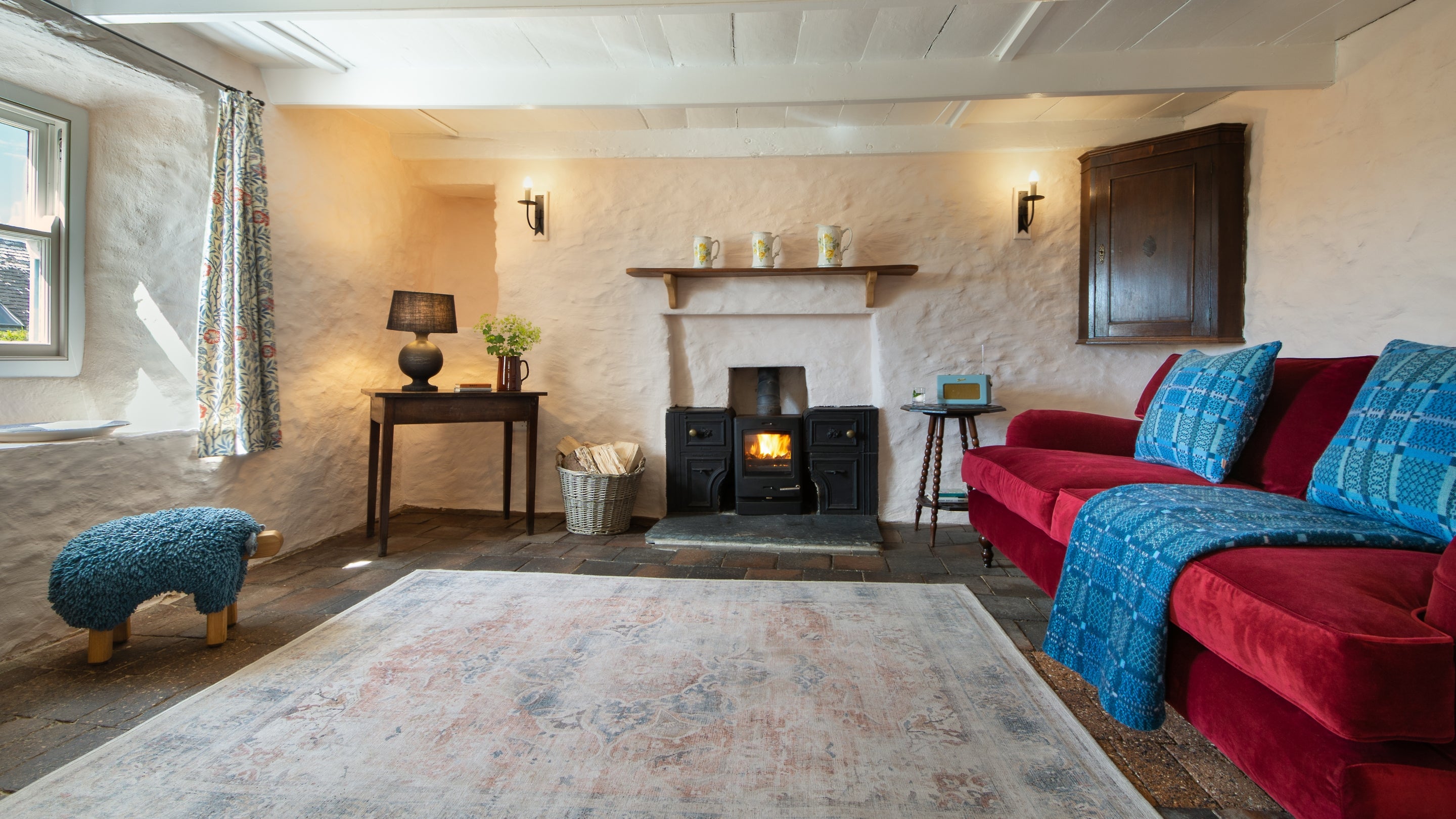 The sitting room at Treleddyd Fawr Cottage, Pembrokeshire