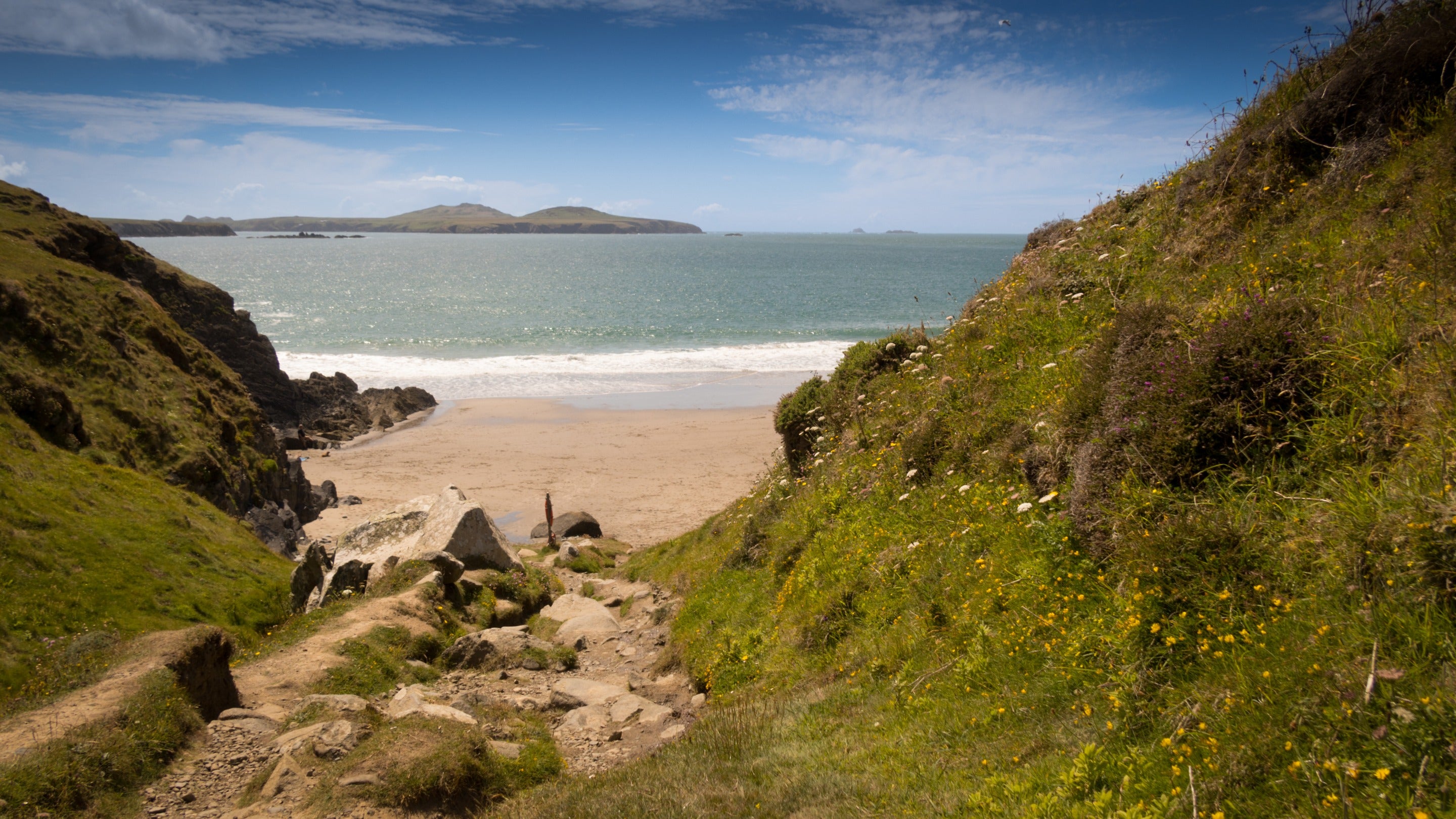 The coast ten minutes from Treleddyd Fawr Cottage, Pembrokeshire