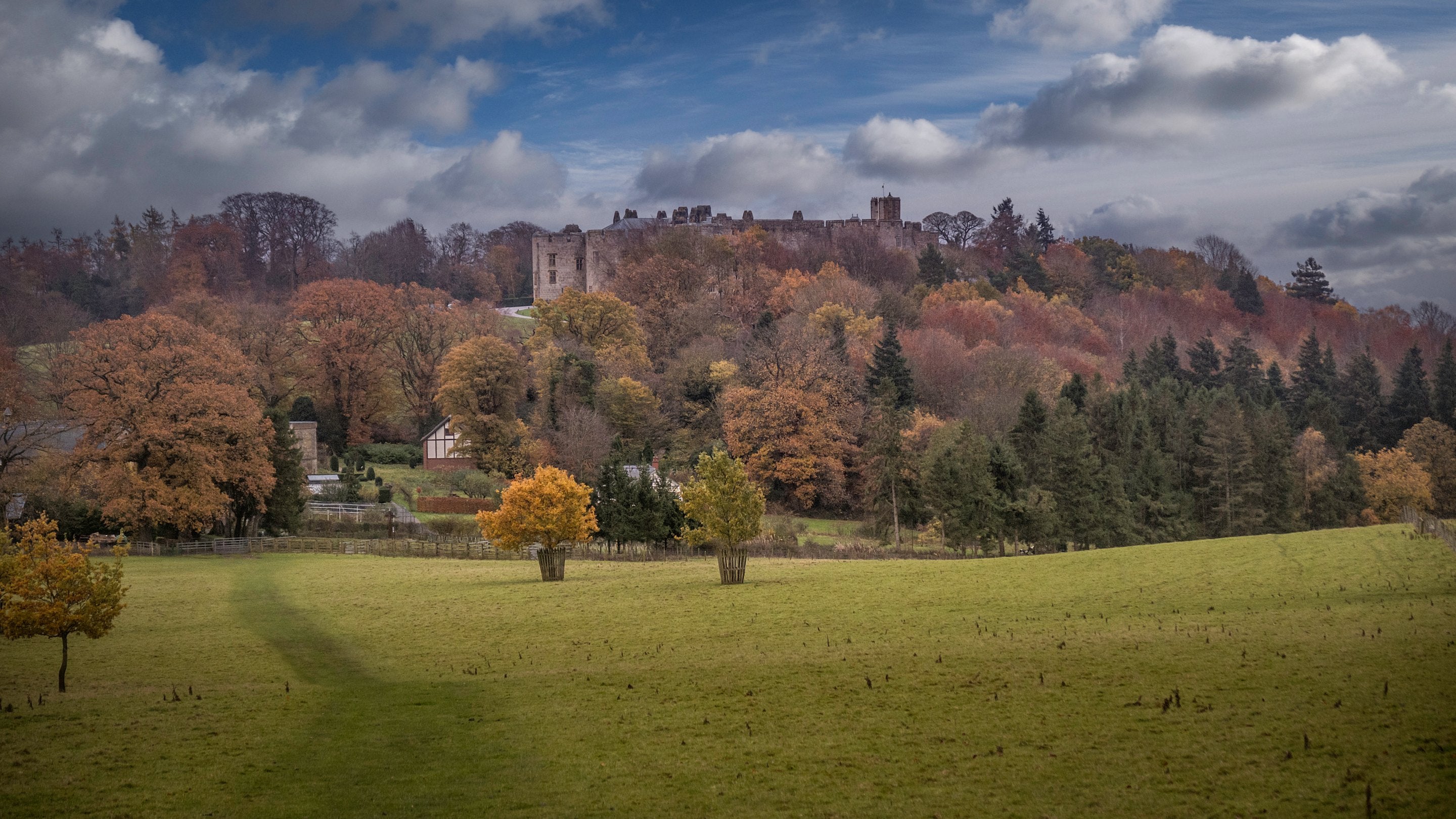 Chirk Castle and the surrounding area of Ty’r Stocmon, Clwyd