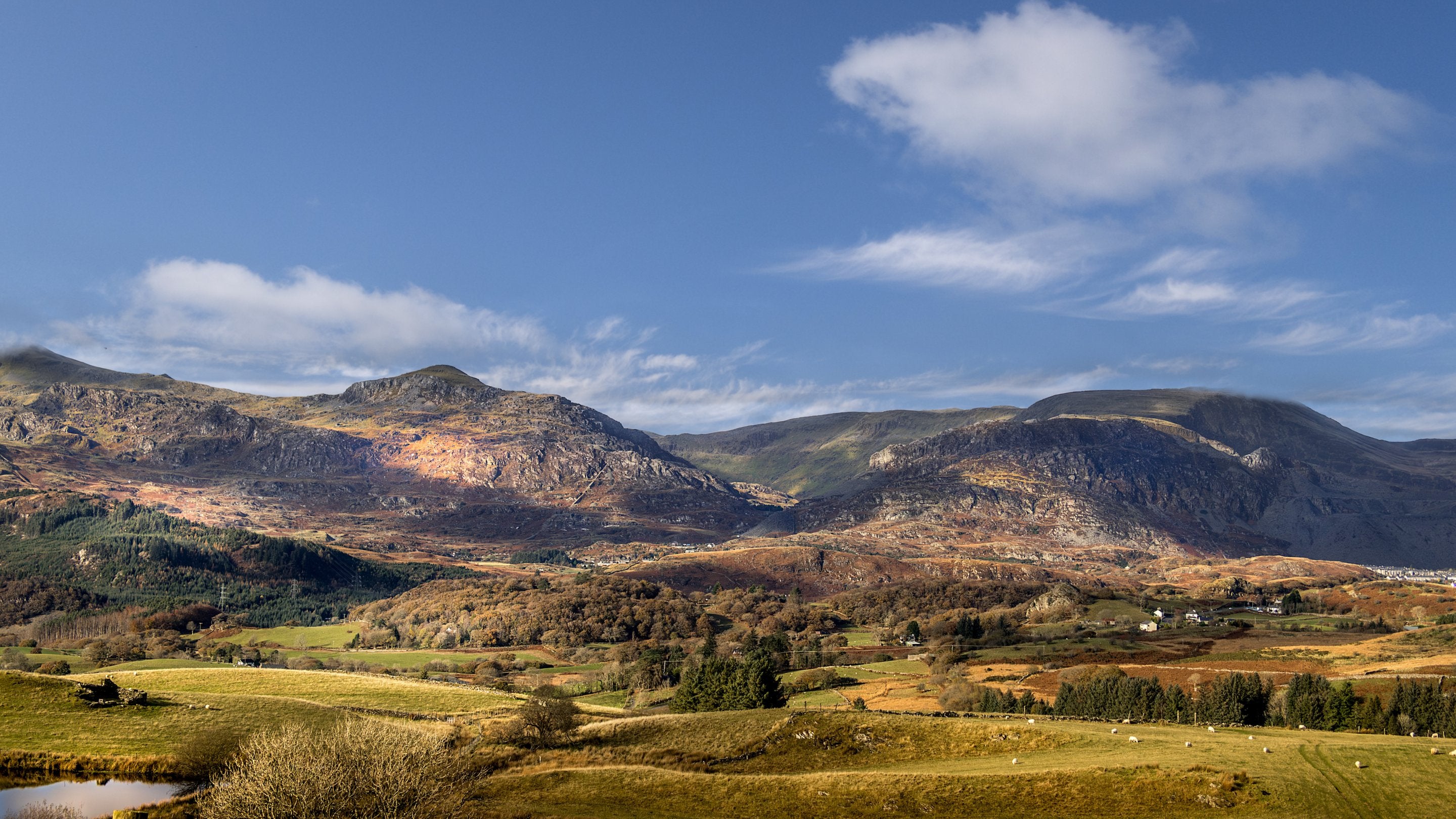 The mountains of Eryri (Snowdonia) surrounding Watkin Bunkhouse, Gwynedd