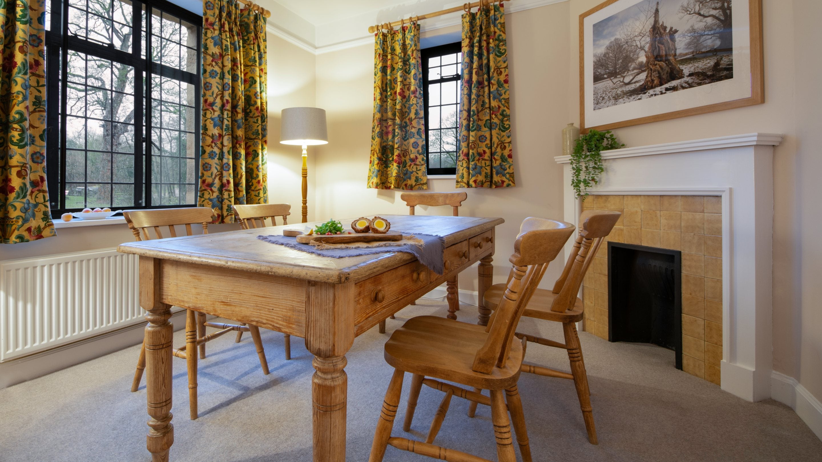 The dining room at Abbey Cottage, Yorkshire