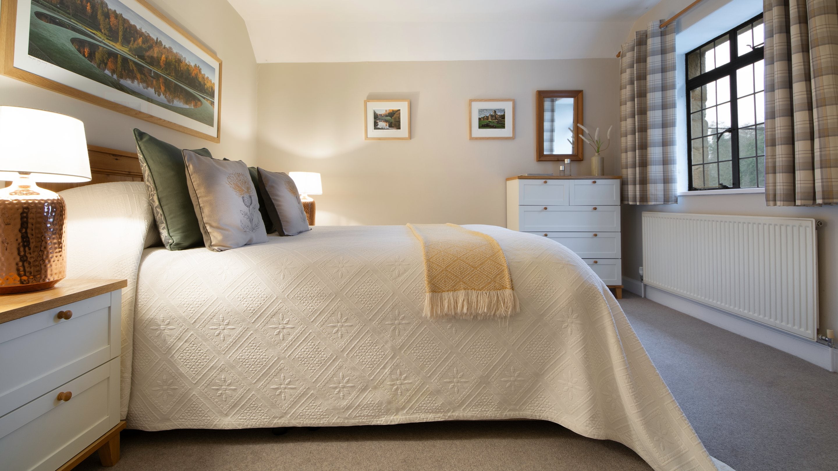 The double bedroom at Abbey Cottage, Yorkshire