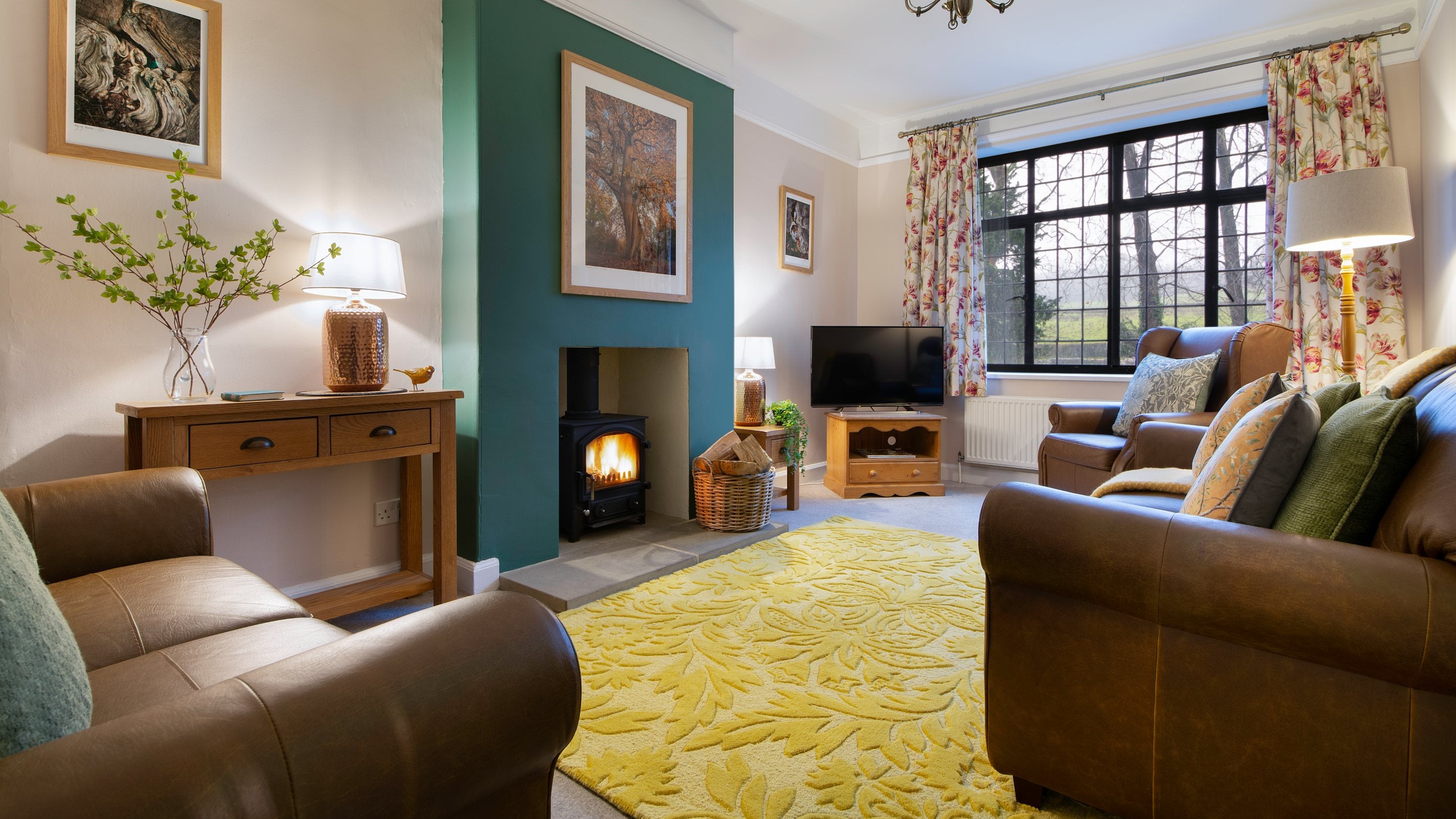 The sitting room at Abbey Cottage, Yorkshire