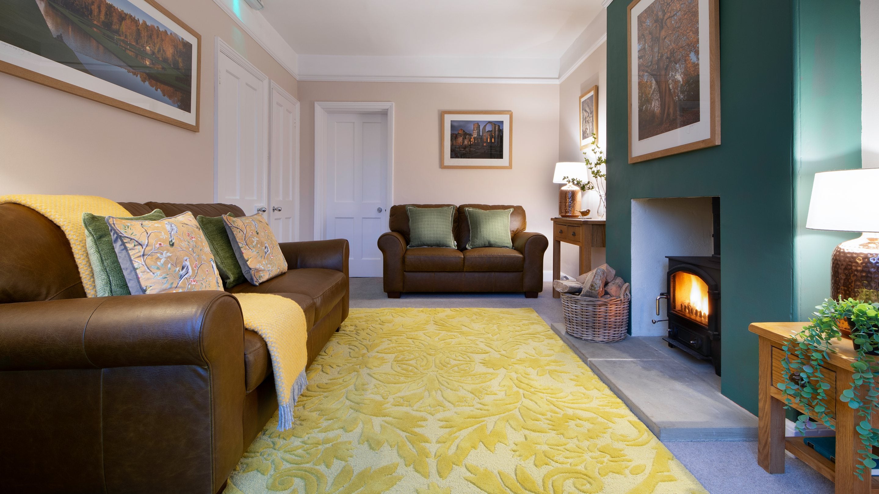 The sitting room at Abbey Cottage, Yorkshire