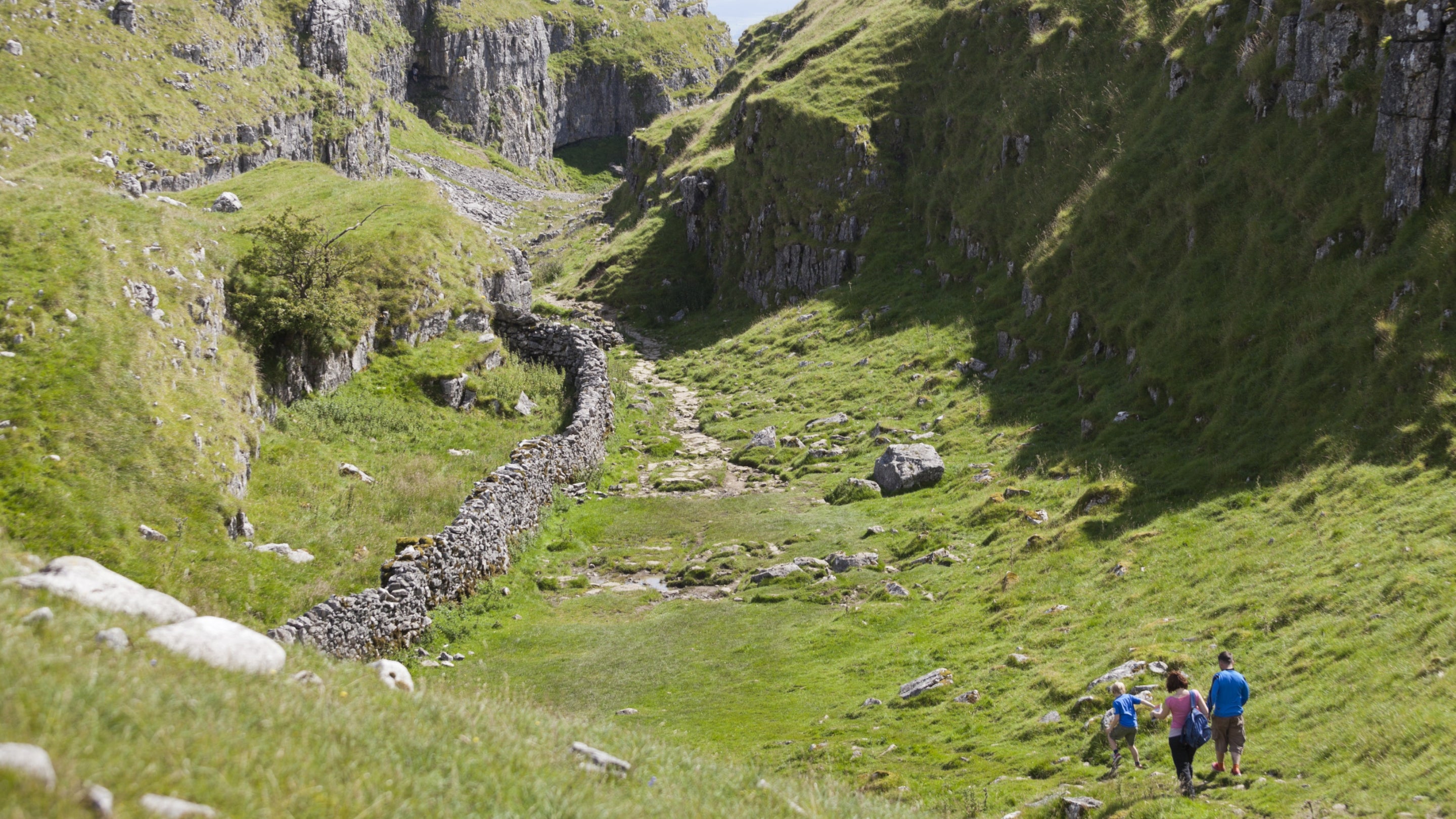 People walking on the Malham Tarn Estate in the Yorkshire Dales