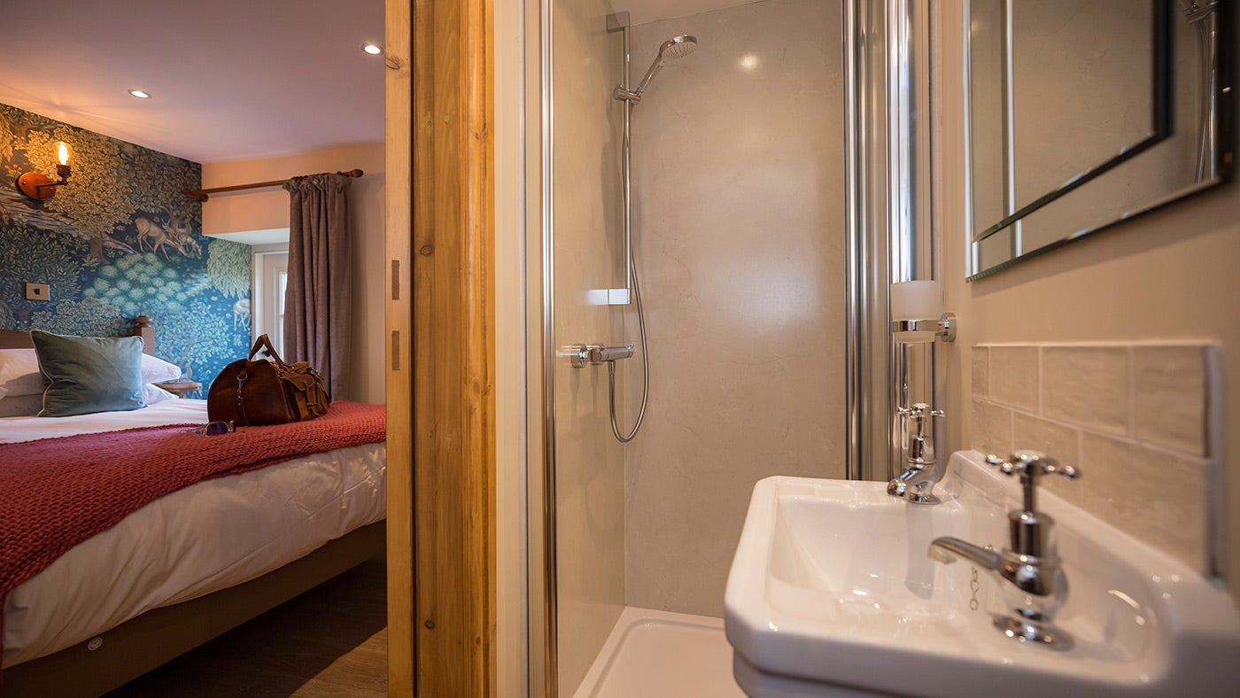 The shower room at The Boot Room, Ripon, Yorkshire