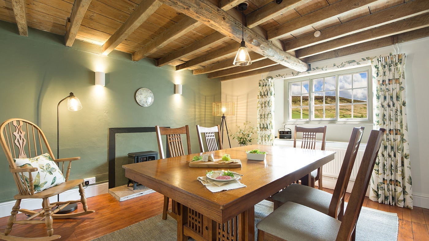 The dining room at Cockayne Cottage, Yorkshire