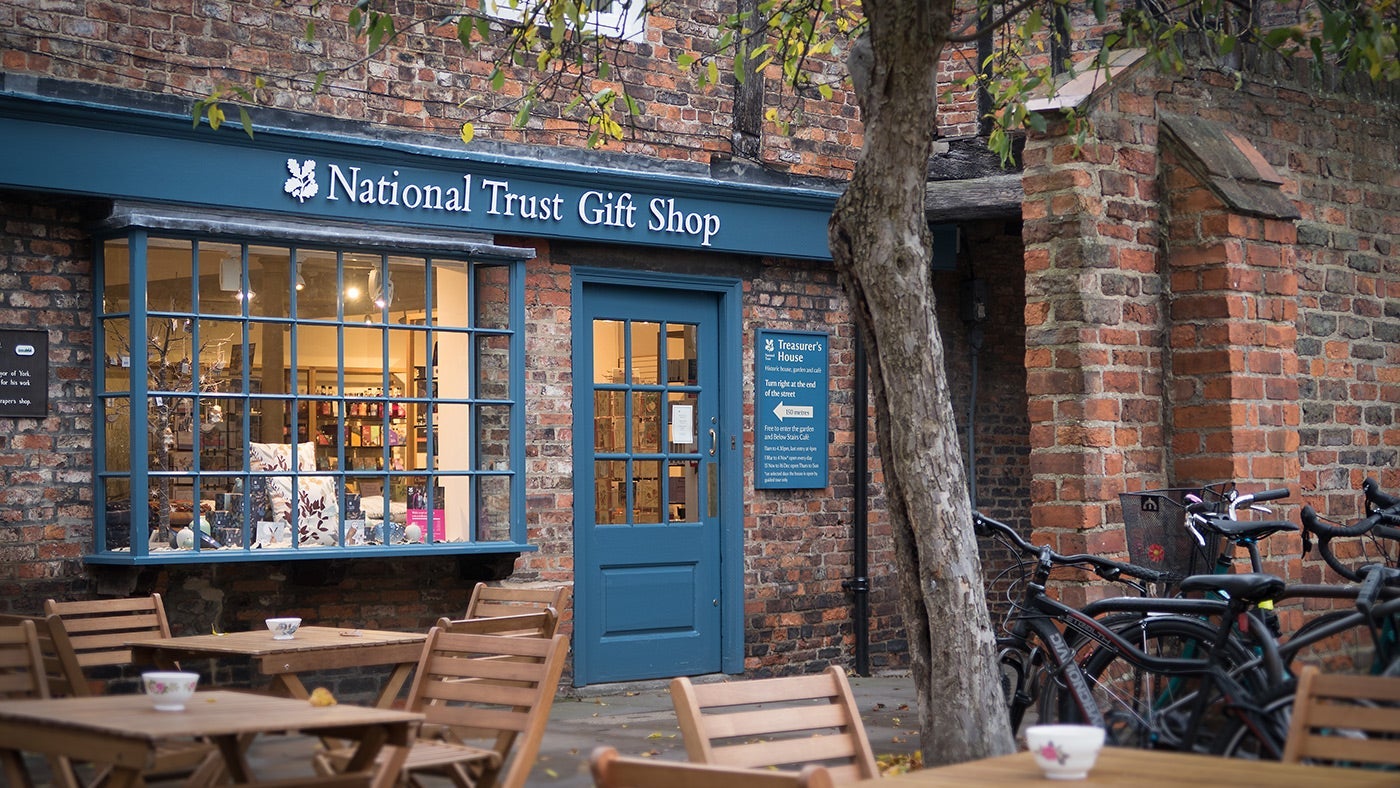 The National Trust shop underneath Draper's Flat, York