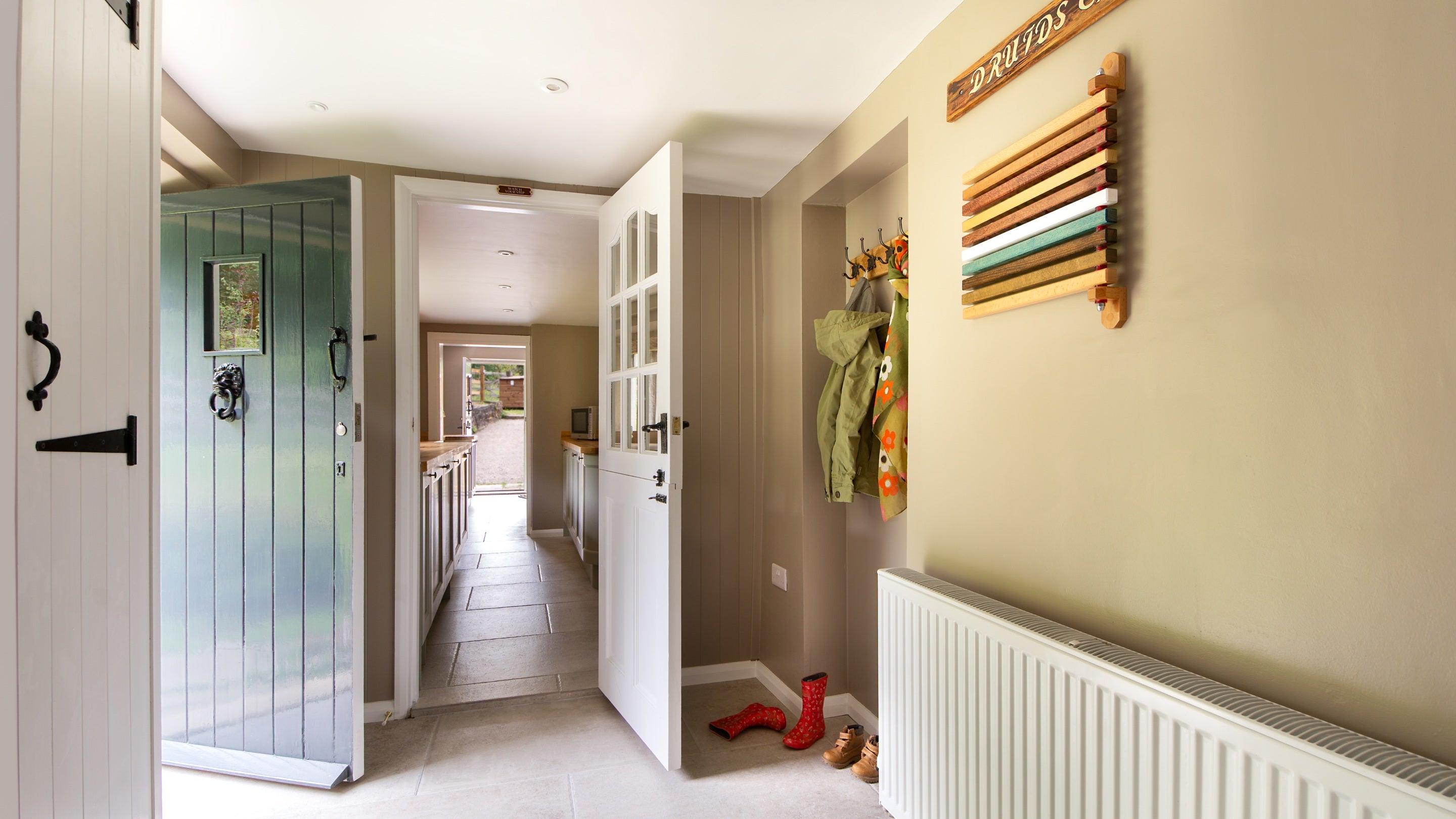 The hallway at Druid's Cave Farmhouse, North Yorkshire