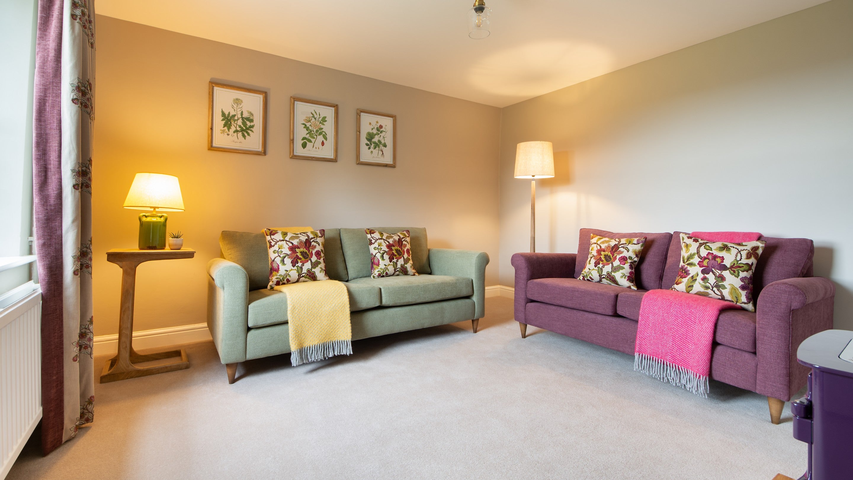 The sitting room at Druid's Cave Farmhouse, North Yorkshire