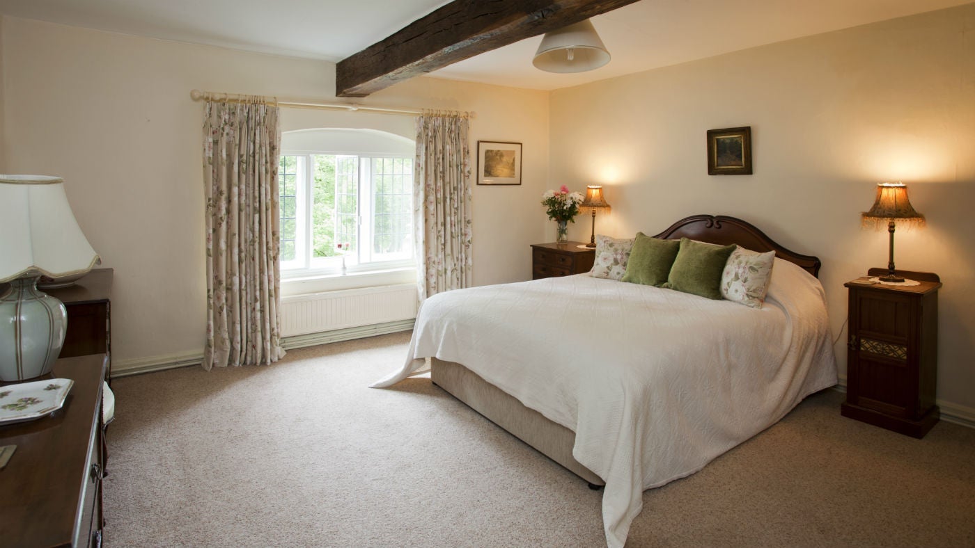 A double bedroom at Fountains Cottage, nr Ripon, Yorkshire