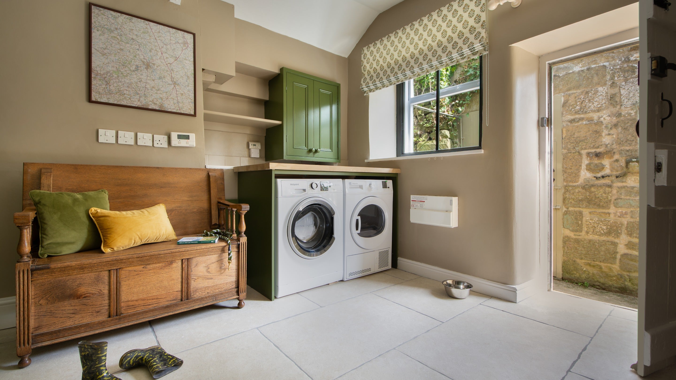 The utility room at Fountains Cottage, Yorkshire