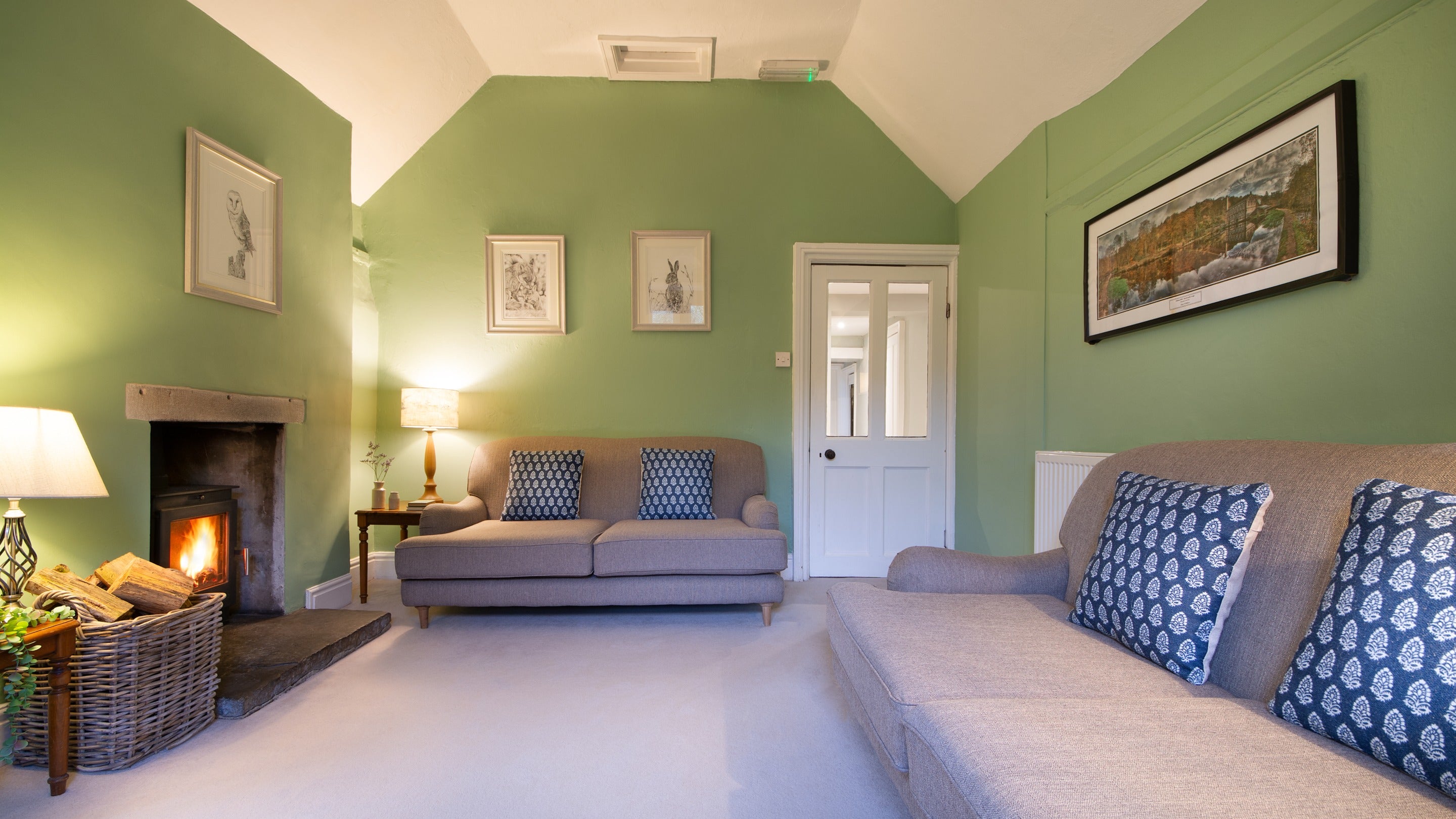 The sitting room at Hardcastle Lodge, Yorkshire