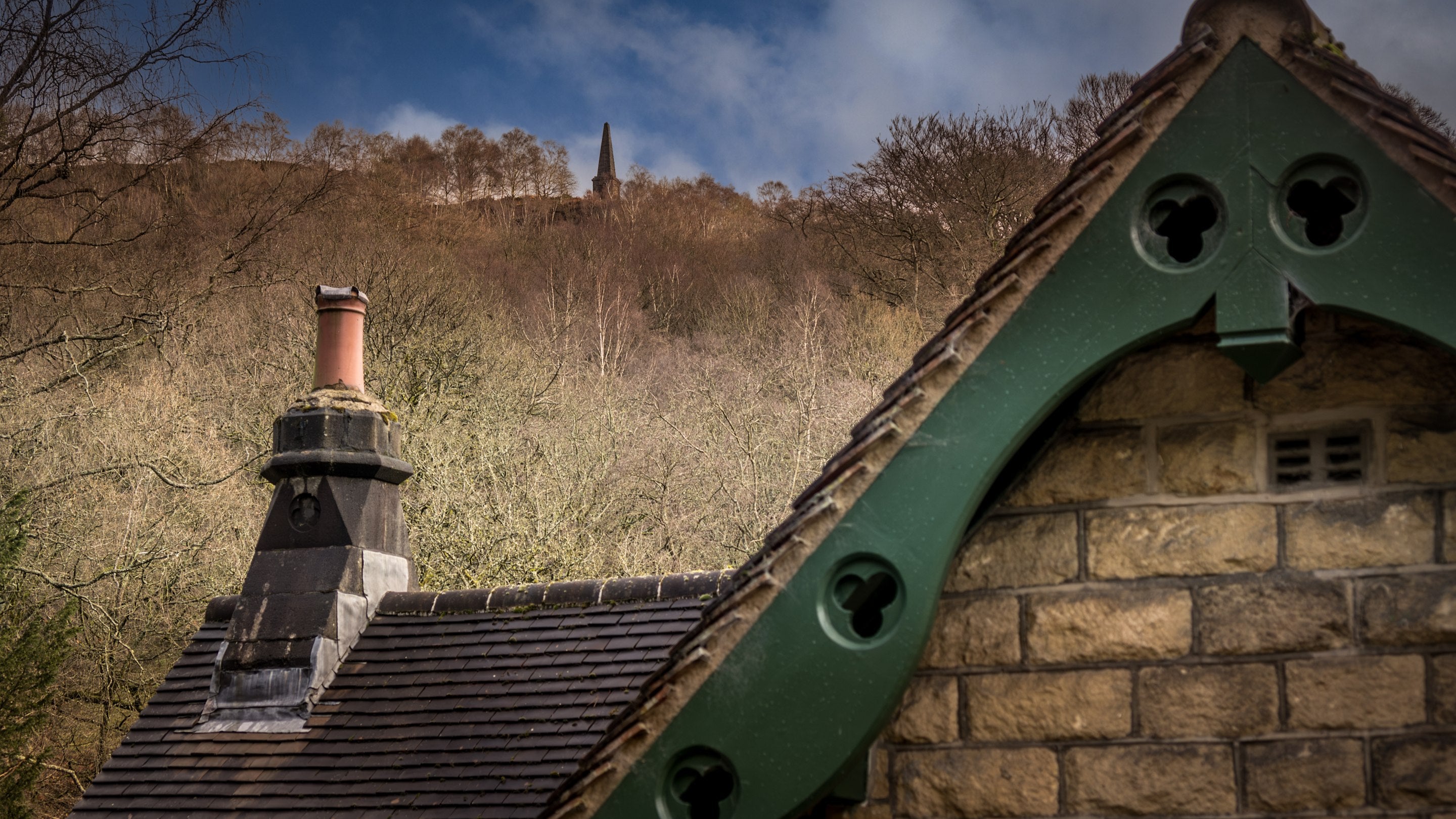 A view of the Smeekin Hill War Memorial, which overlooks Hardcastle Lodge, Yorkshire