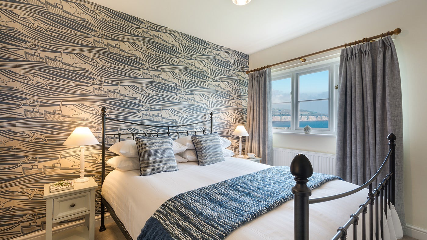 The main bedroom at High Peak, Yorkshire