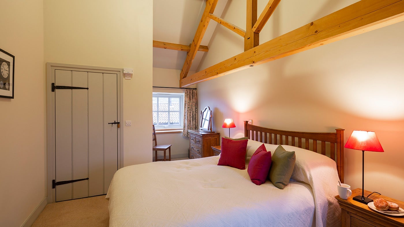 The master bedroom at Lapwing, Ripon, Yorkshire