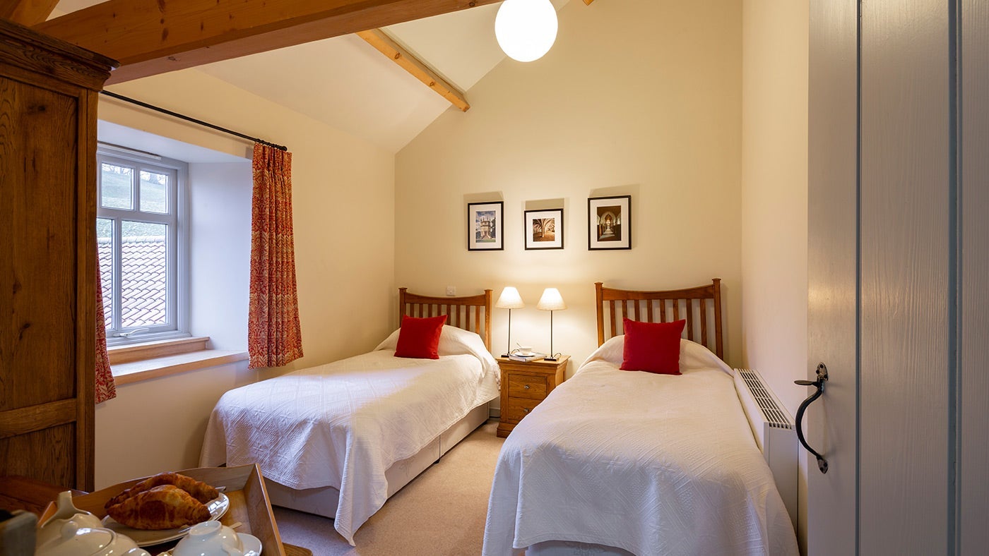 The twin bedroom at Lapwing, Ripon, Yorkshire