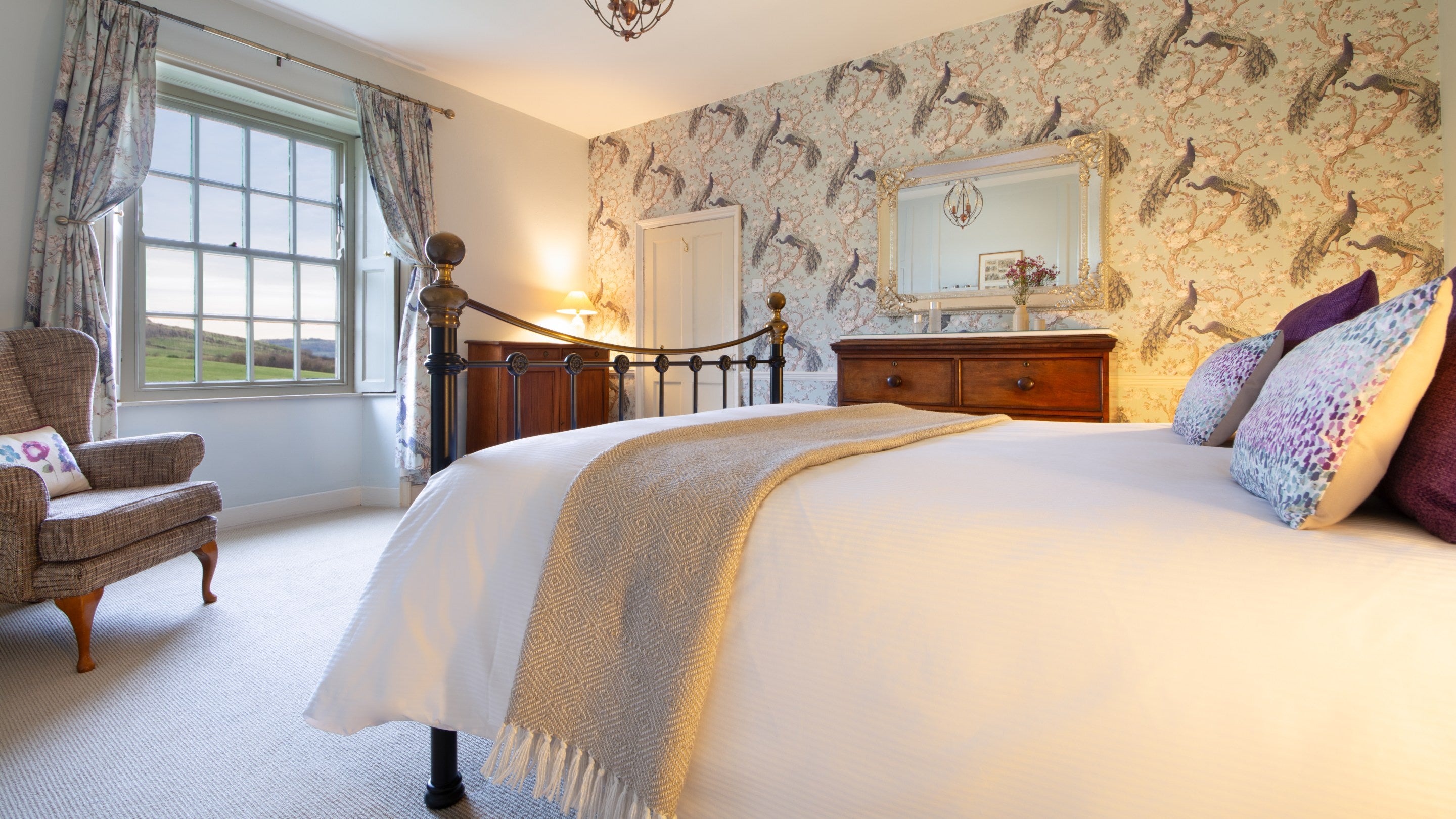 The double bedroom at Low Peak, Yorkshire