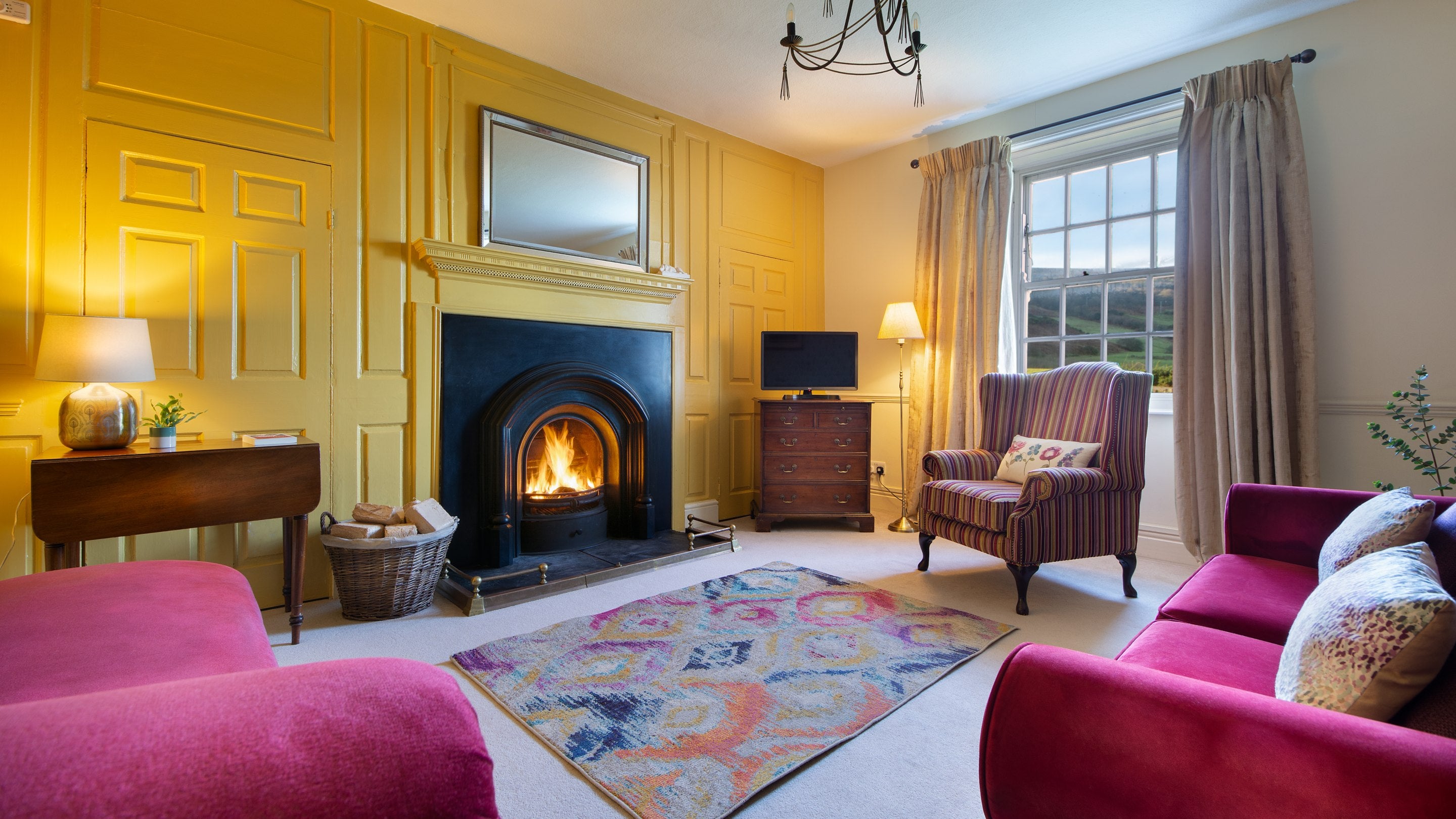 The sitting room at Low Peak, Yorkshire