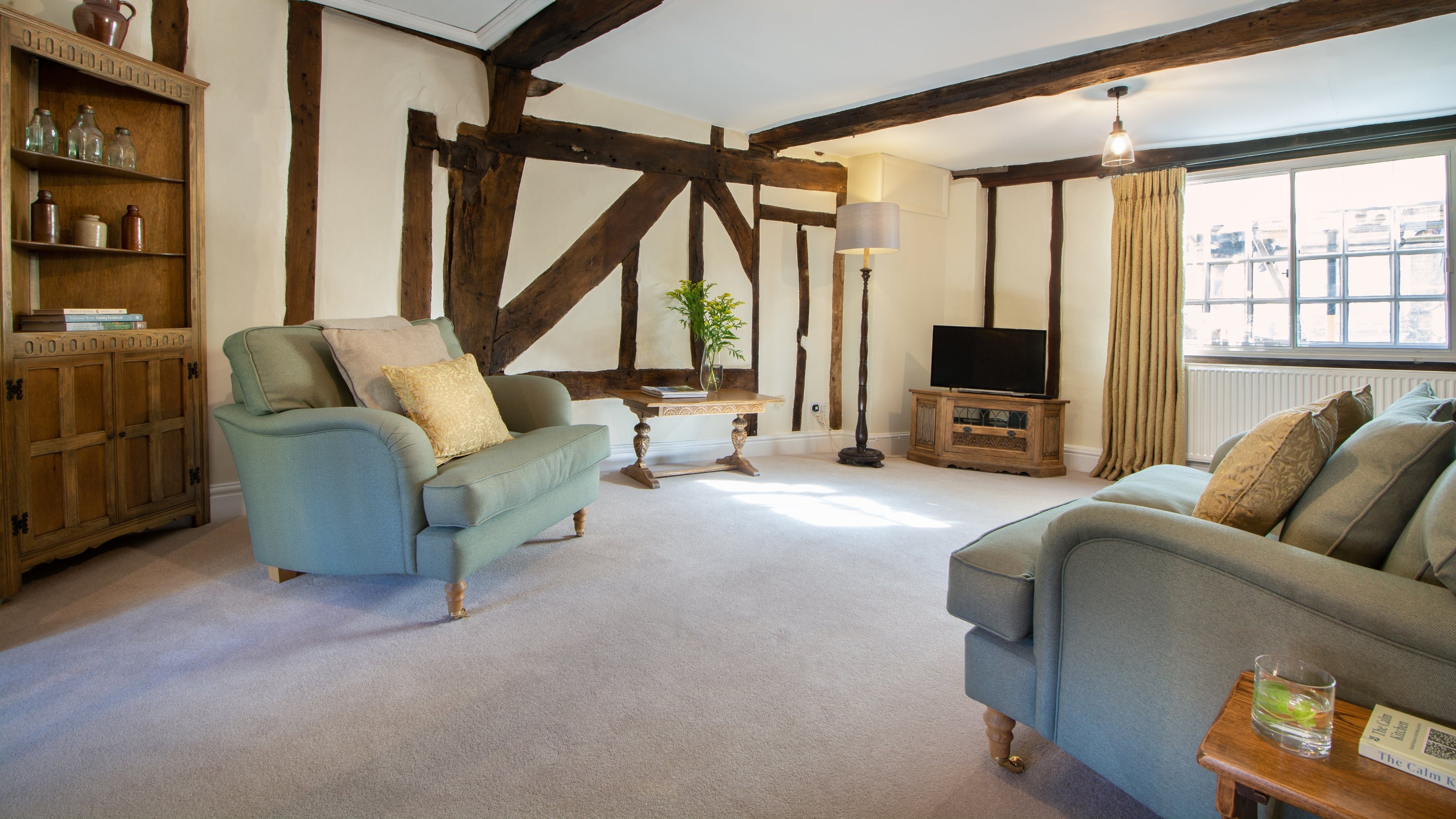 The sitting and dining room at Minstergate, Yorkshire