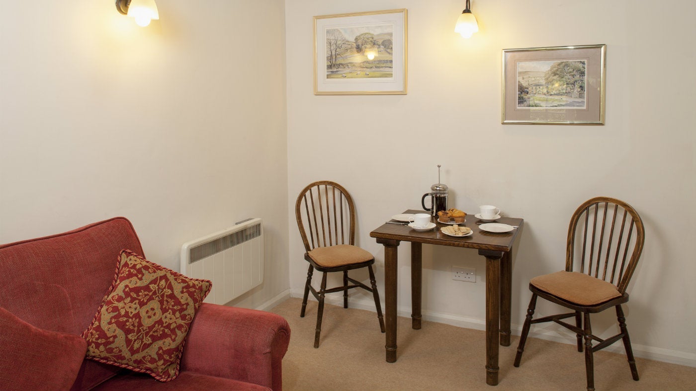 The sitting and dining area at The Old Smithy, nr Skipton, Yorkshire