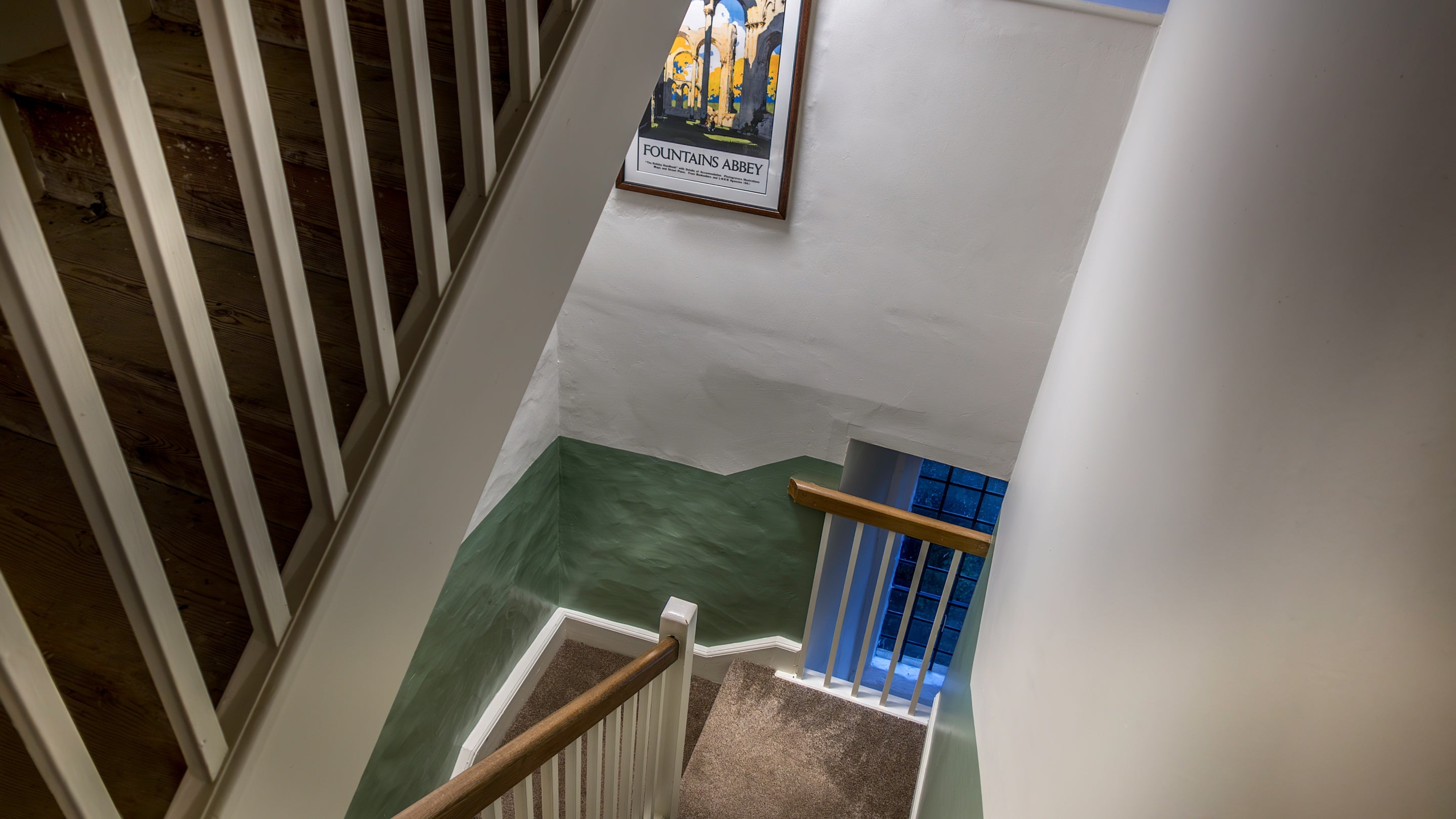 The staircase leading up to the Proctor apartment, North Yorkshire