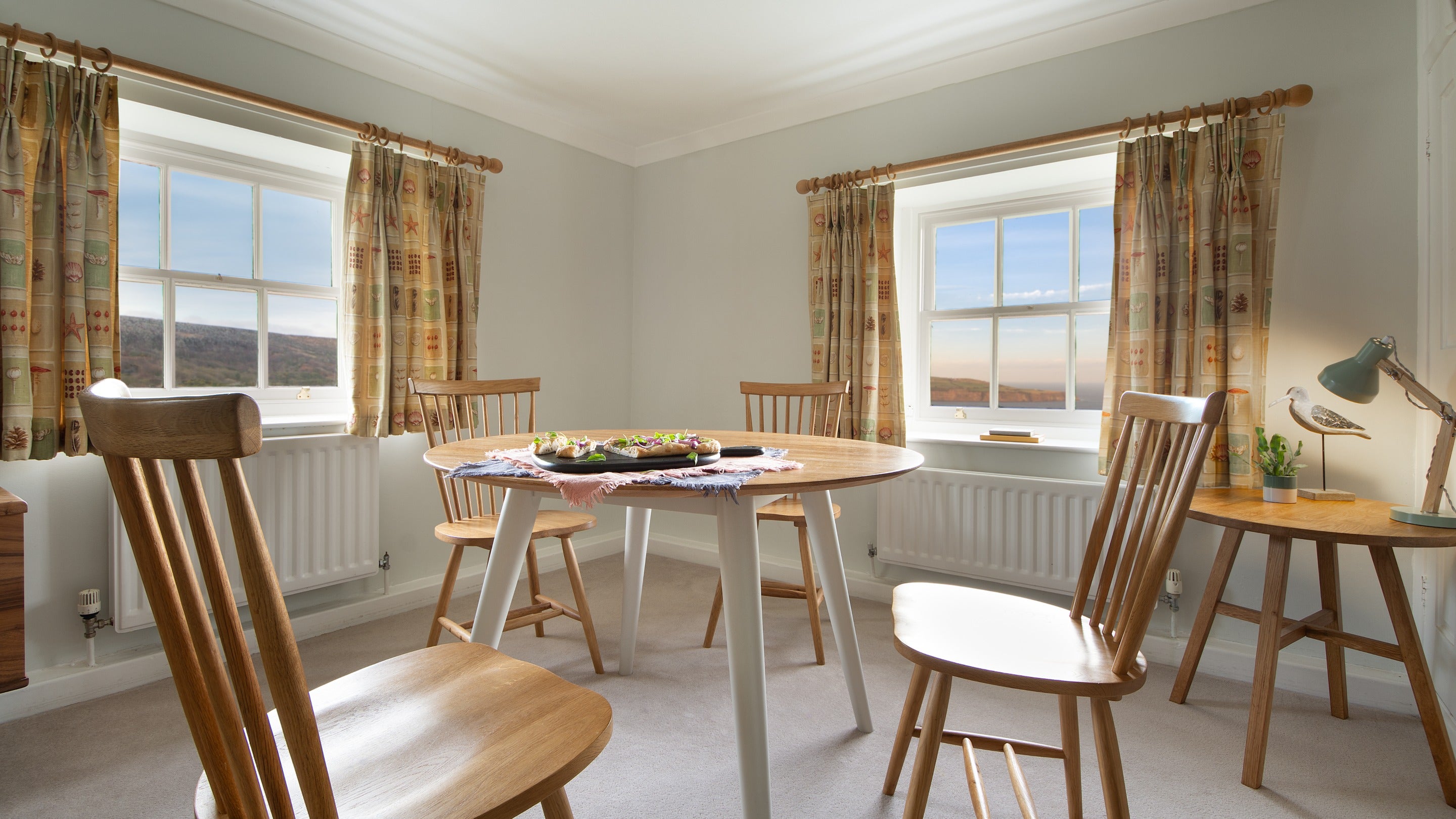 The dining area at Ravenscar Chapel Cottage, North Yorkshire