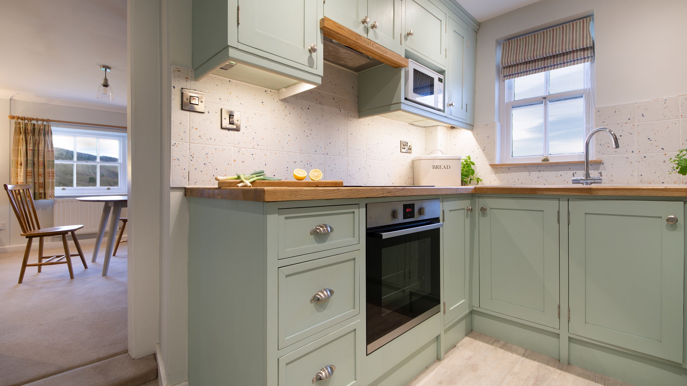 The kitchen at Ravenscar Chapel Cottage, North Yorkshire