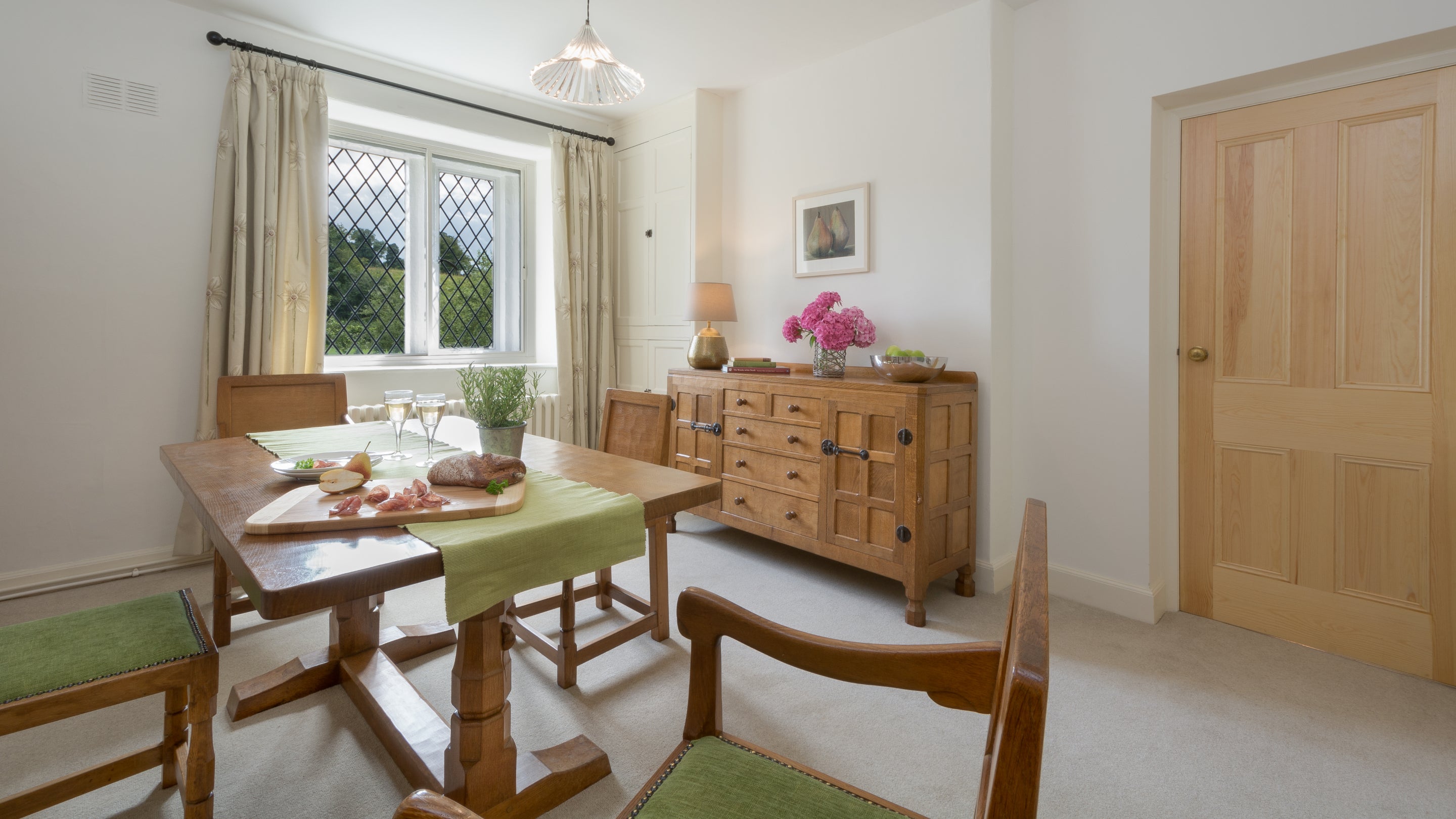 The dining room at West Gate Lodge, Fountains Abbey, Yorkshire