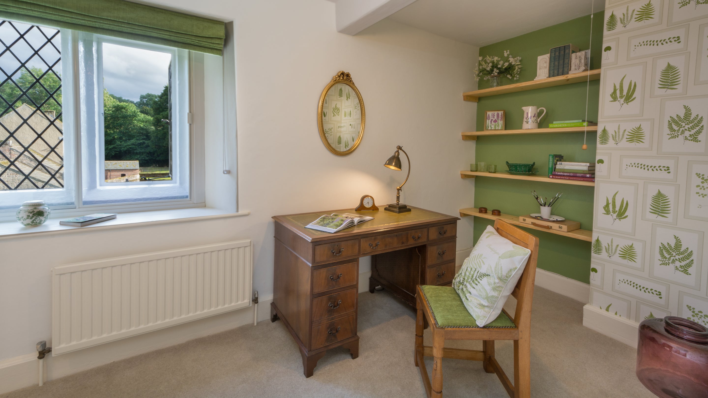 The study at West Gate Lodge, Fountains Abbey, Yorkshire