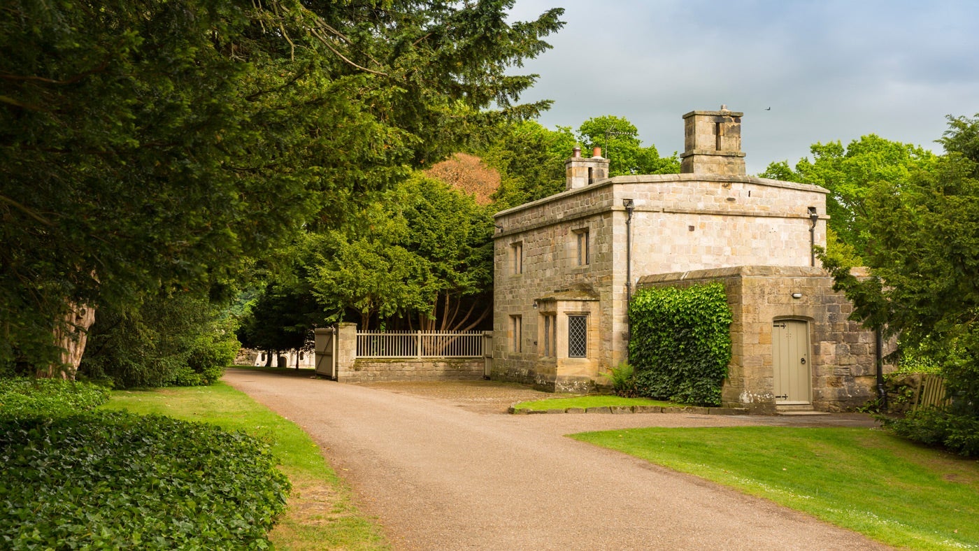 The exterior of West Gate Lodge, Fountains Abbey, Yorkshire