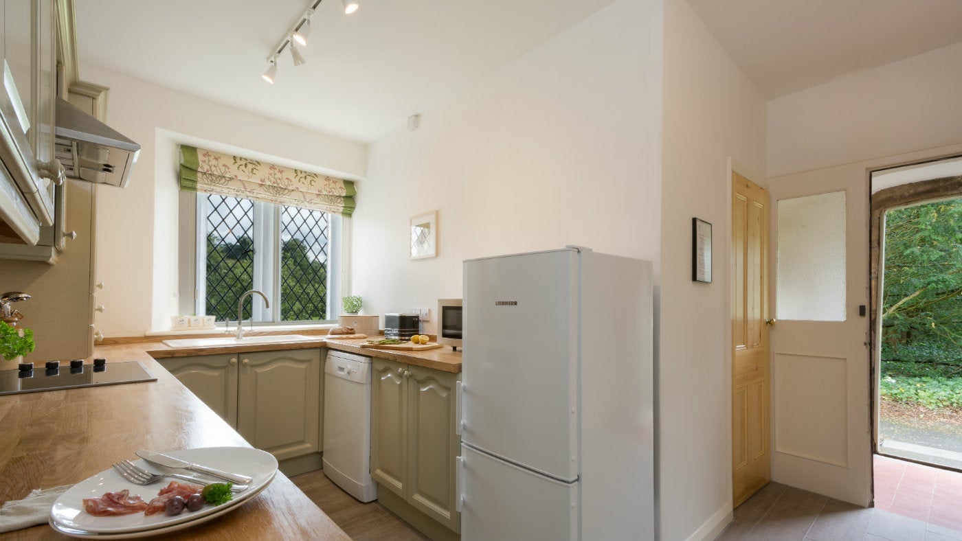 The kitchen at West Gate Lodge, Fountains Abbey, Ripon, Yorkshire