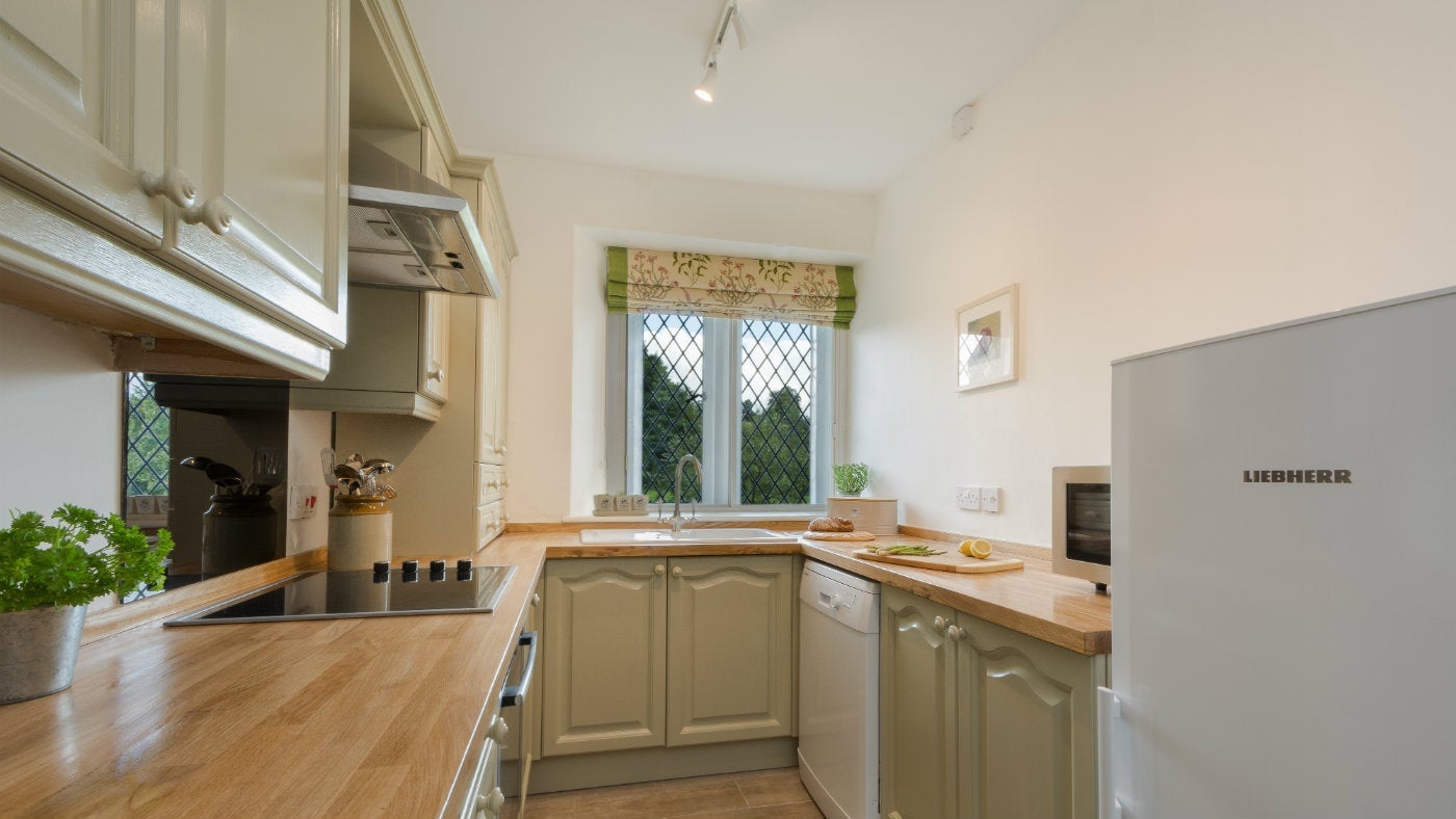 The kitchen at West Gate Lodge, Fountains Abbey, Ripon, Yorkshire
