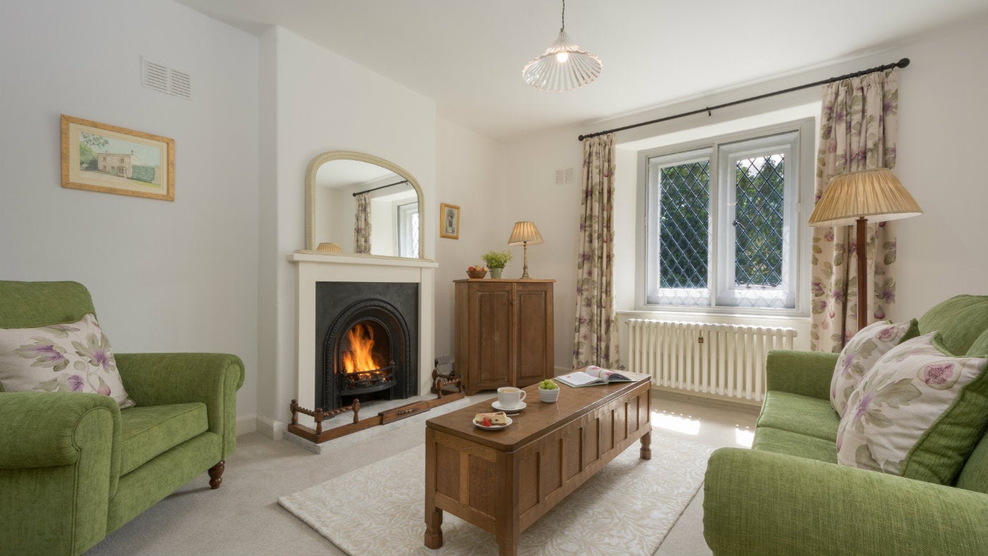 The sitting room at West Gate Lodge, Fountains Abbey, Ripon, Yorkshire