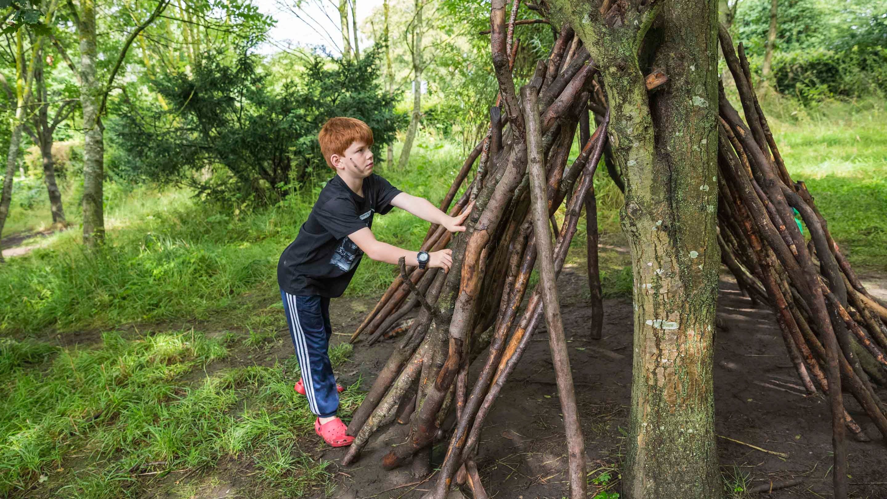 Den building at Cherryburn, Northumberland