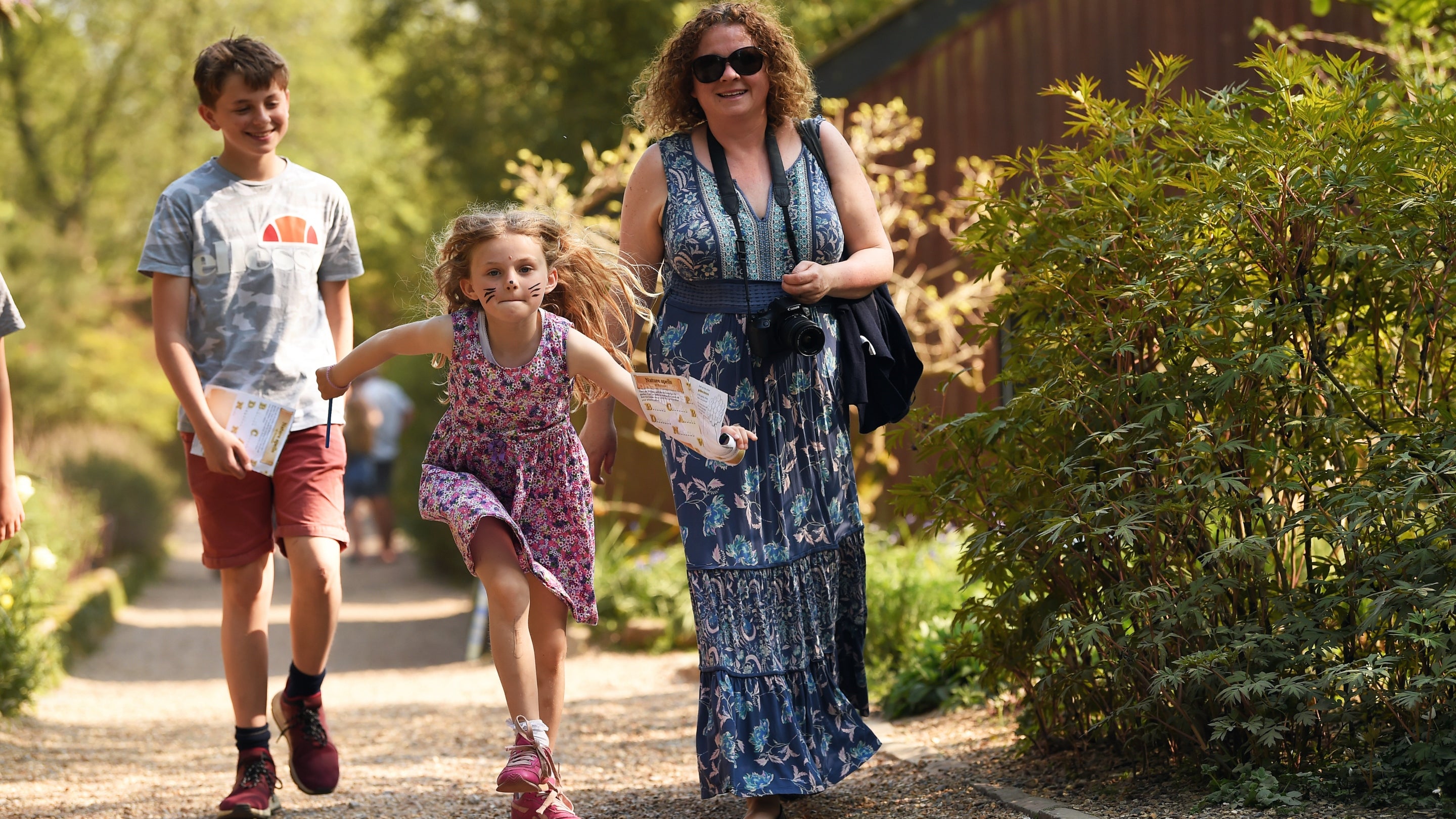 Visitors on an Easter egg trail