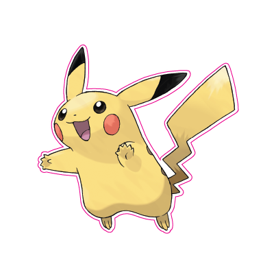 Pokémon sticker booklet showing pikachu