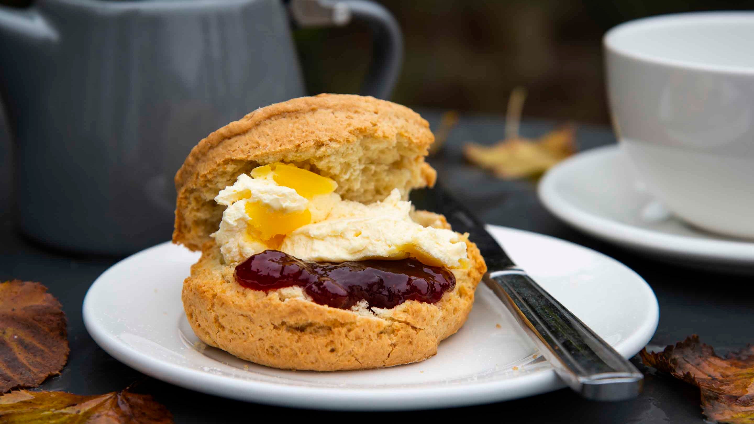 Vegan scone cream tea at Shugborough Estate, Staffordshire