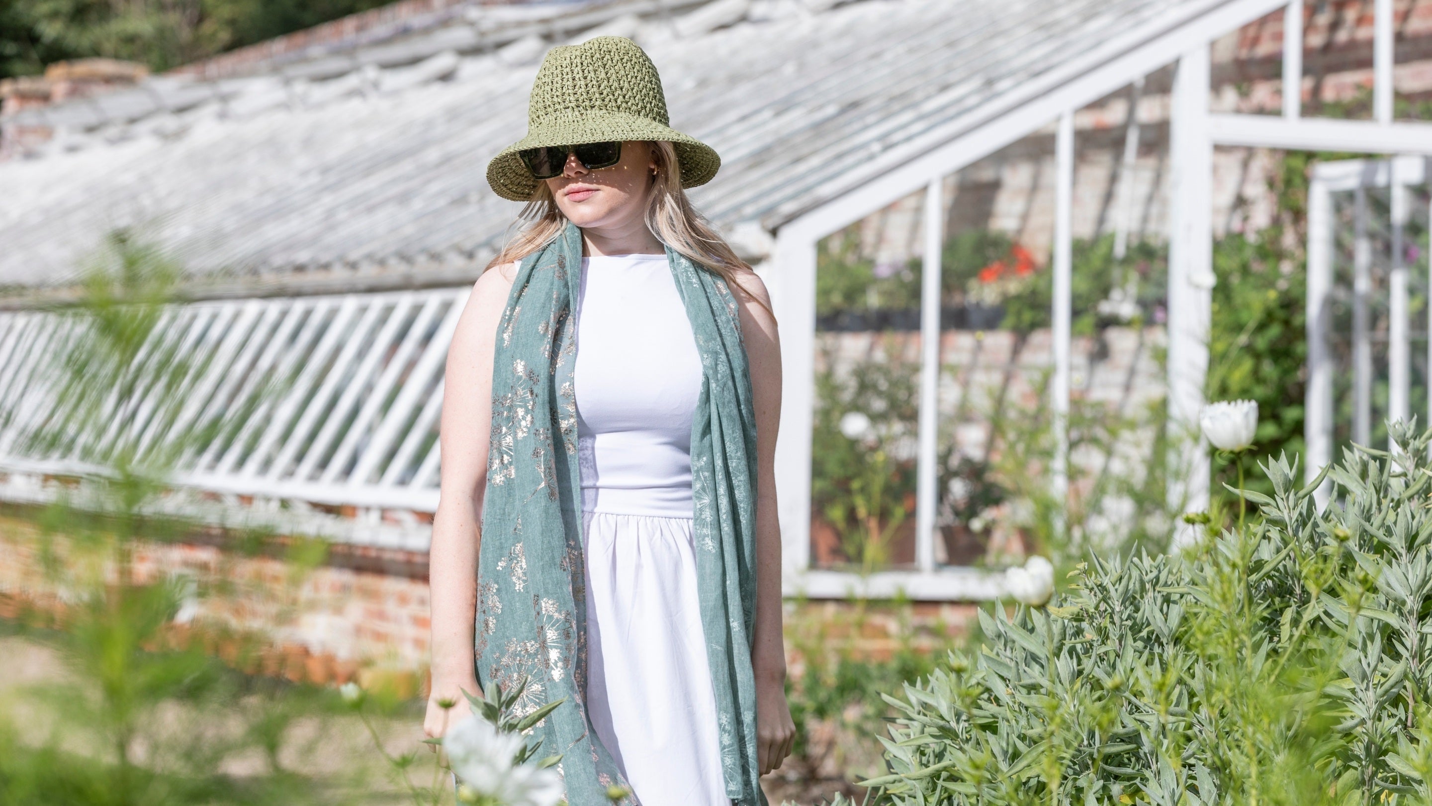 A hat and scarf, part of the 2026 spring/summer collection