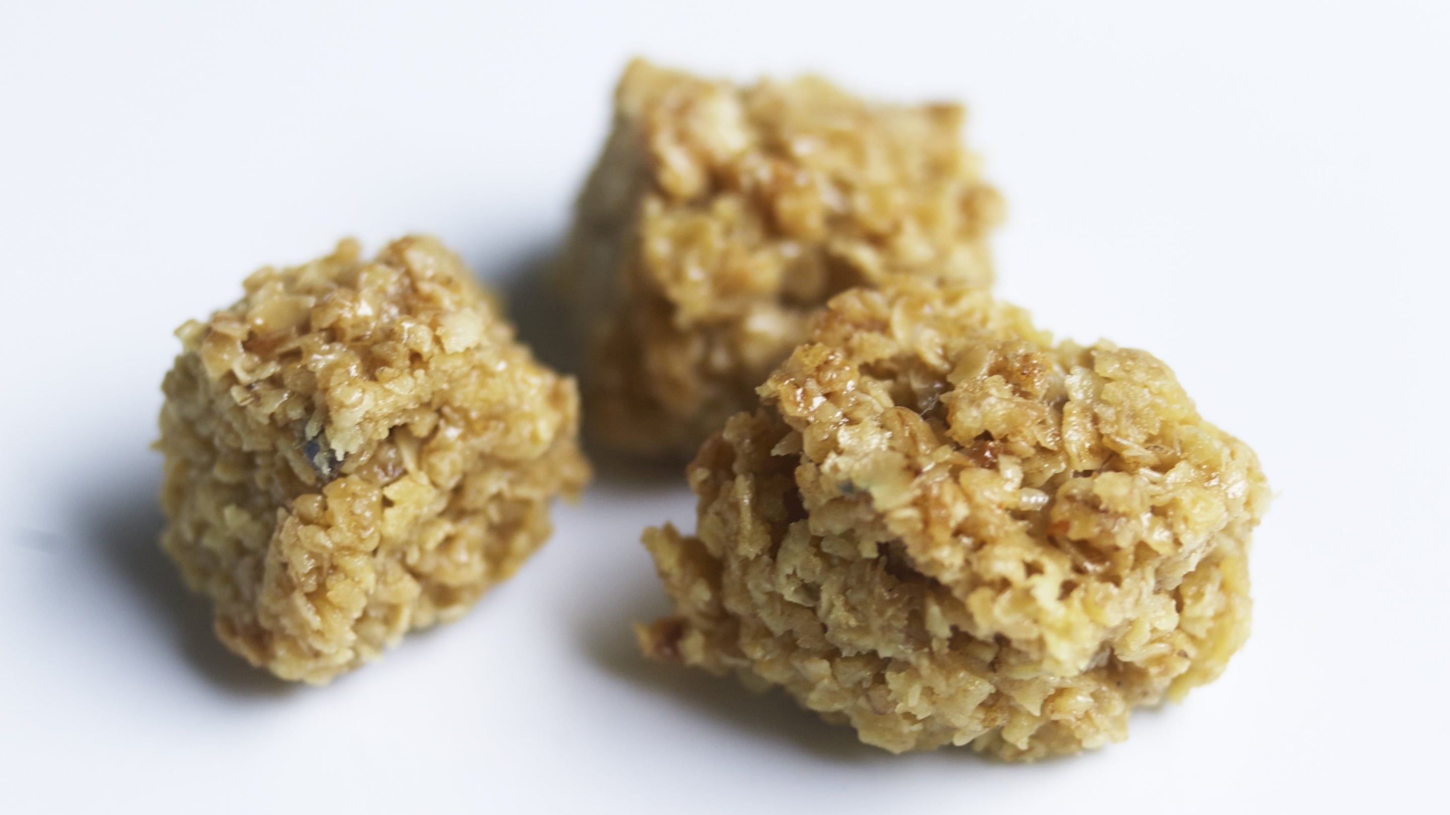 A flapjack on a plate made using a recipe from our Cookbook