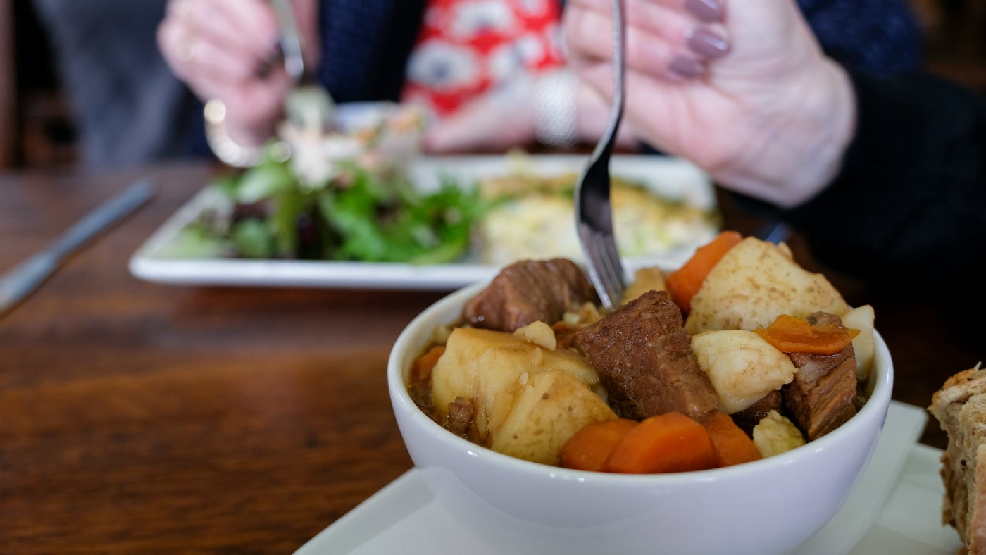 A bowl of fresh Scouse at the Speke Hall restaurant