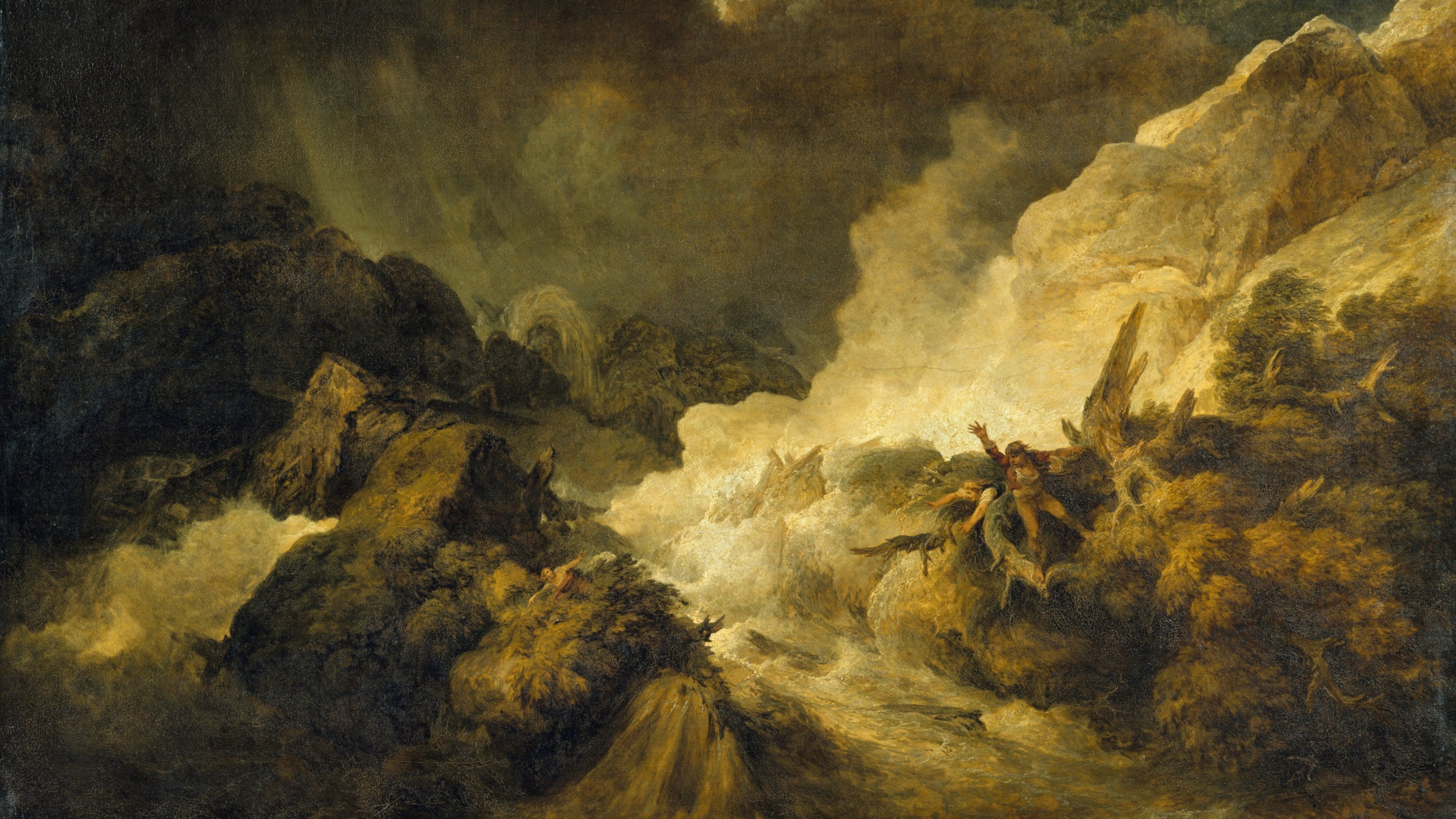 The Storm and Avalanche painting by Philip James de Loutherbourg