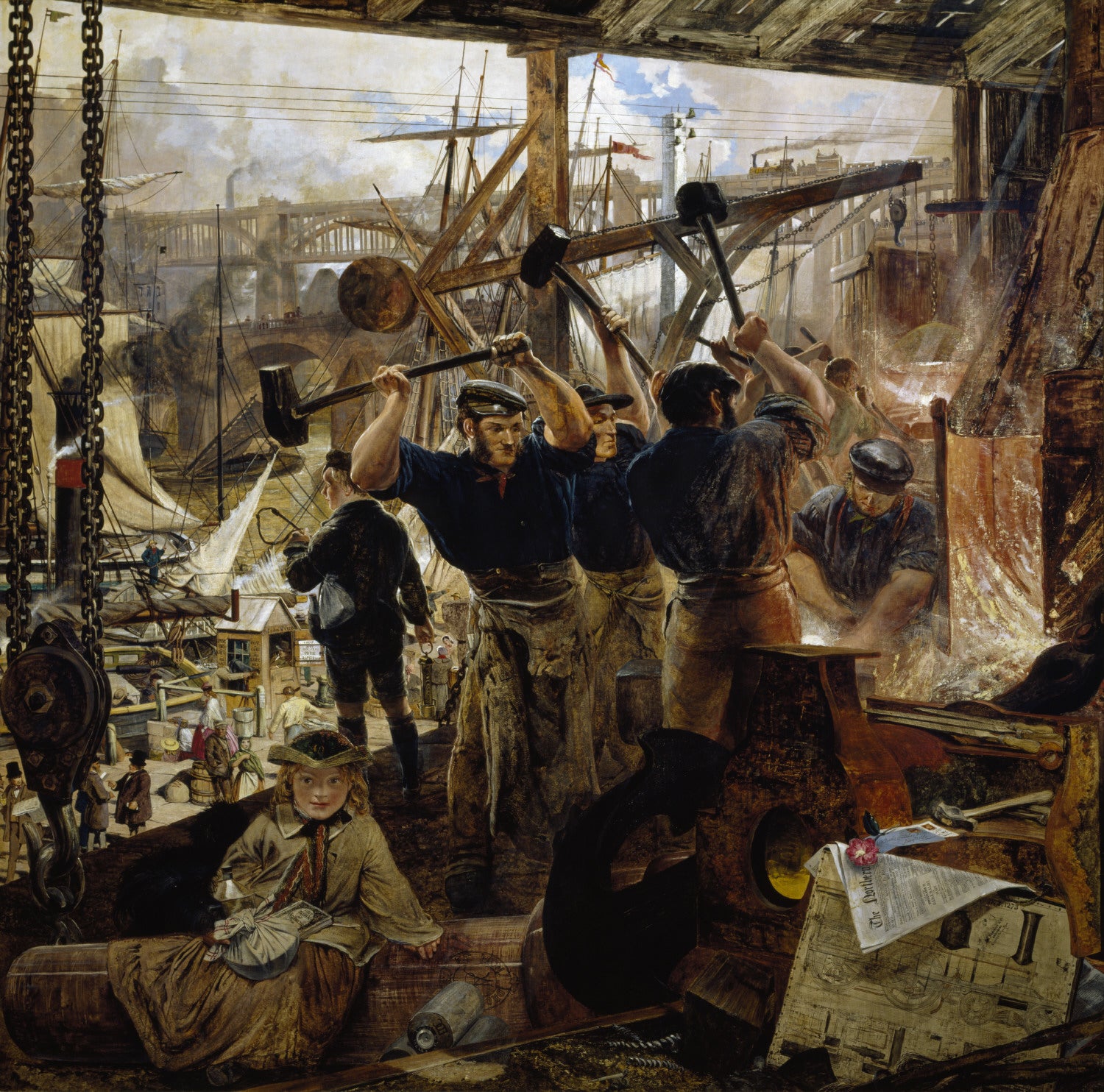 IRON AND COAL ON TYNESIDE IN THE 19TH CENTURY by William Bell Scott