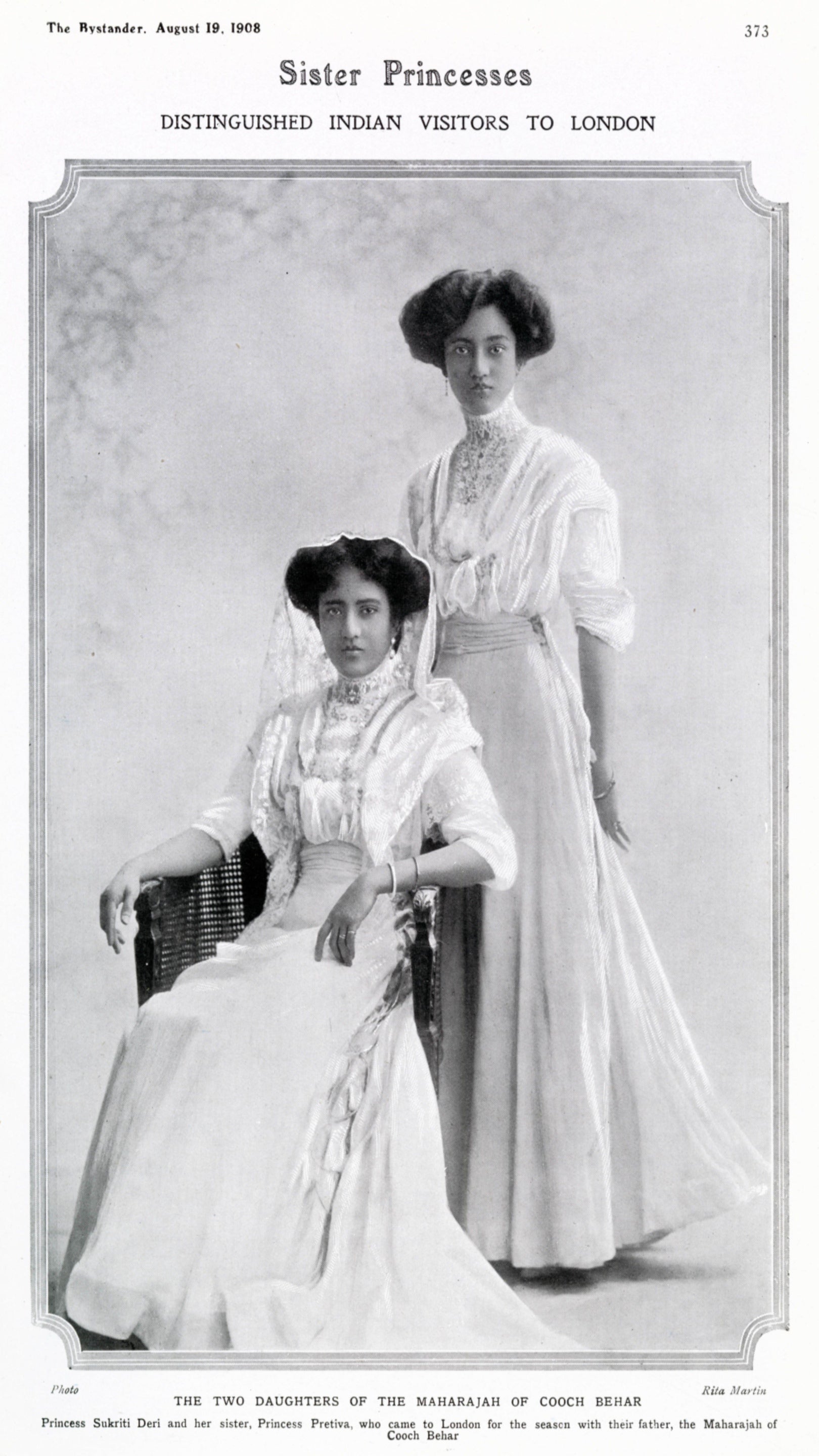 Indian Princesses Pretiva and Sudhira Mander of Wightwick Manor, West Midlands