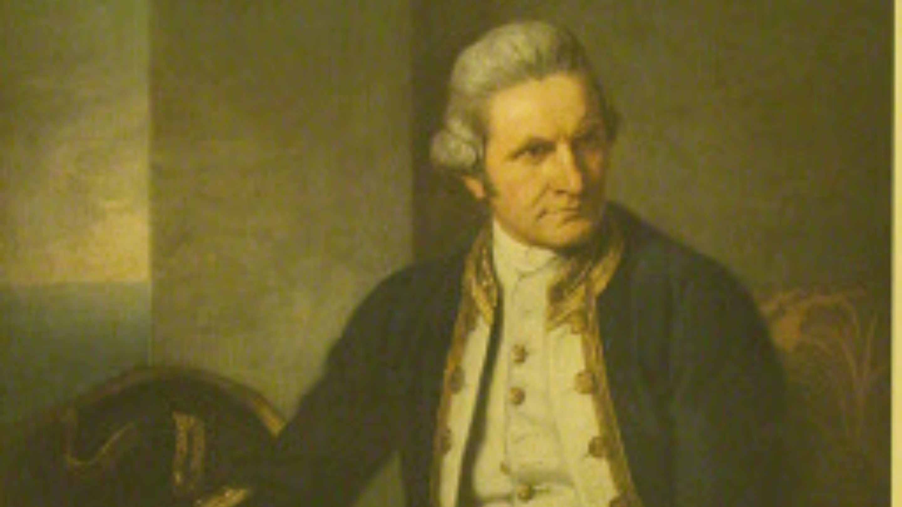 Print, engraving, Captain James Cook (1728-1779) after Sir Nathaniel Dance-Holland RA (London 1735 -Winchester 1811). Three-quarter length portrait, dated 1780, published by Fielding and Walker, 2nd February 1780. Inscription on the back recording presentation now removed.