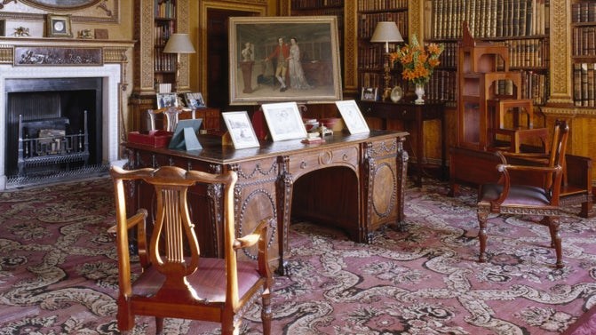 Chippendale writing desk at Nostell Priory, West Yorkshire